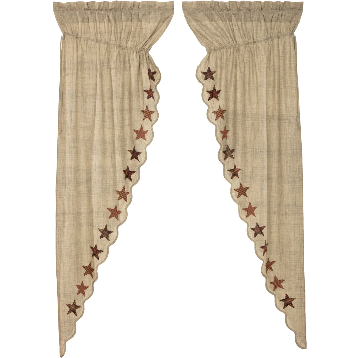 Rustic Star Long Prairie Curtains - Image 2