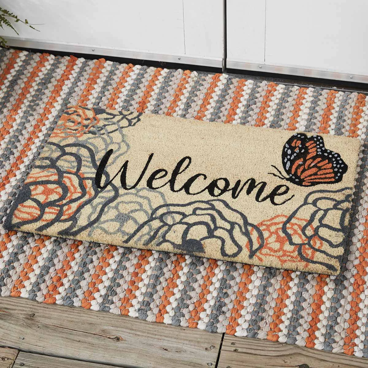 Butterfly Welcome Door Mat