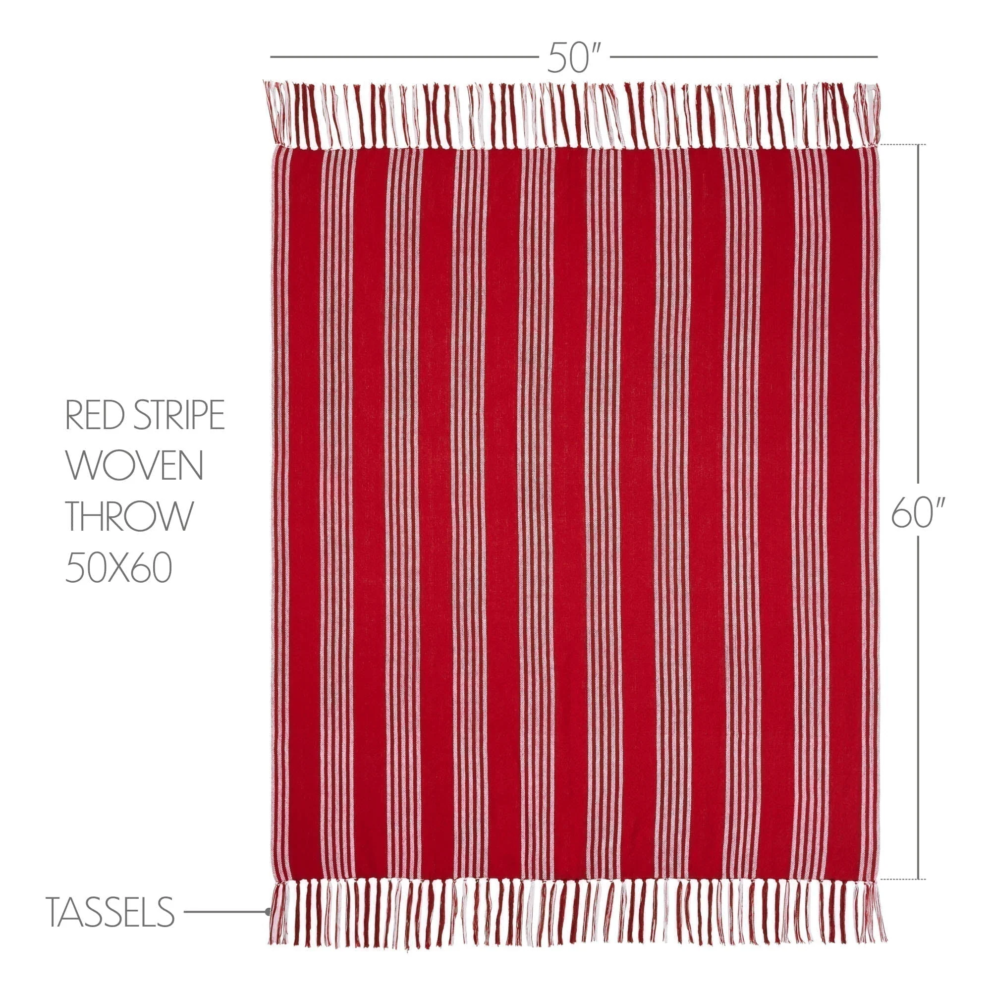 Arrie Red Stripe Throw - Image 5