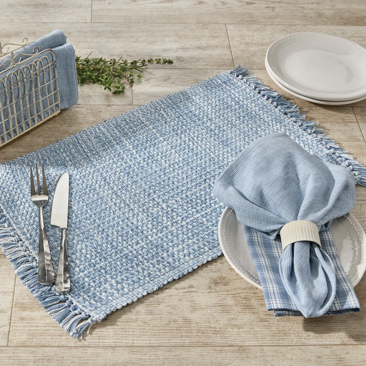 Basketweave Dusk Napkins - Image 5