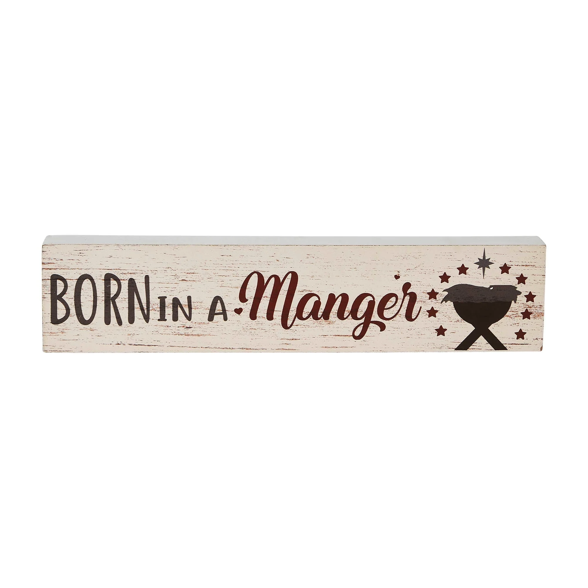 Born In A Manger Block Sign - Image 4