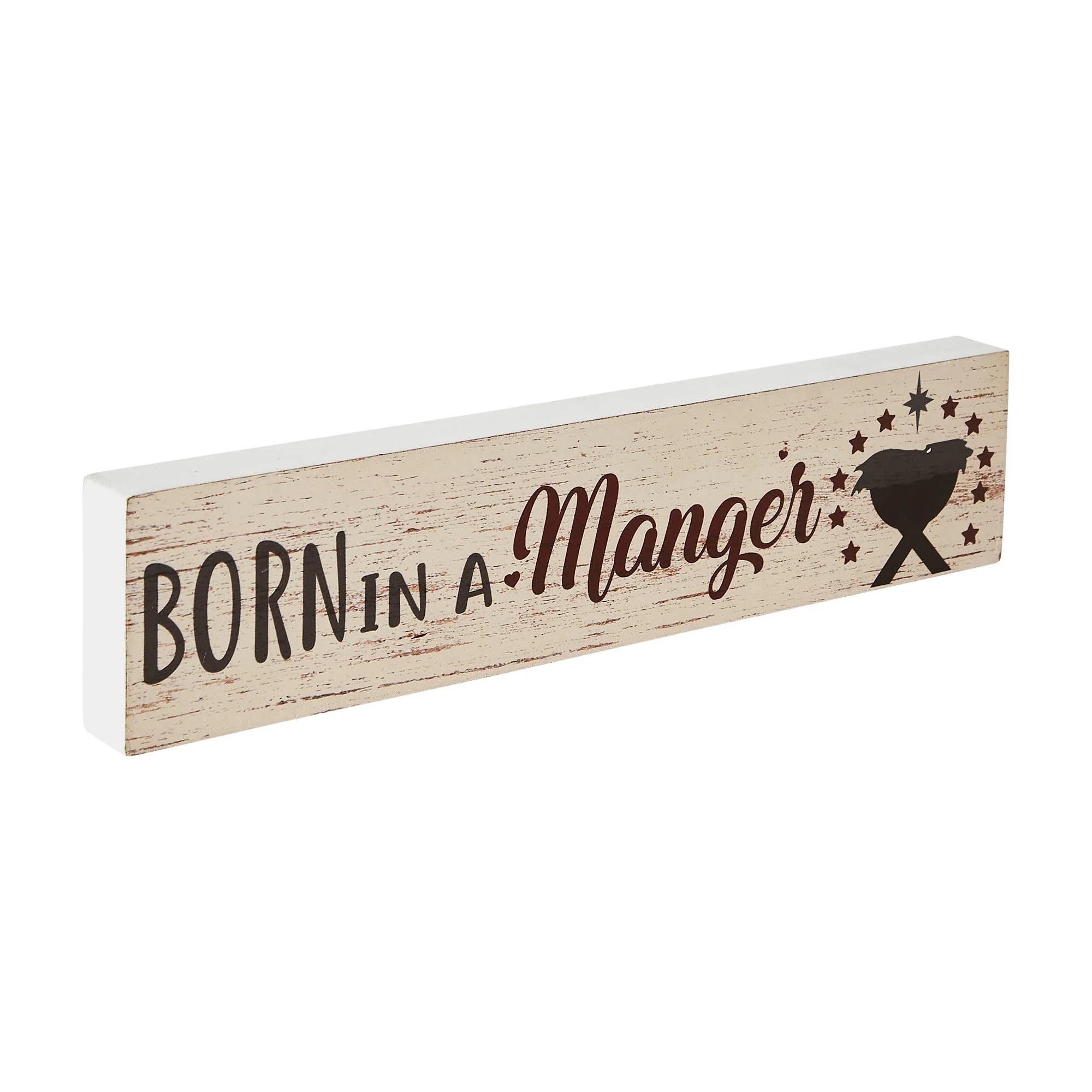 Born In A Manger Block Sign - Image 6