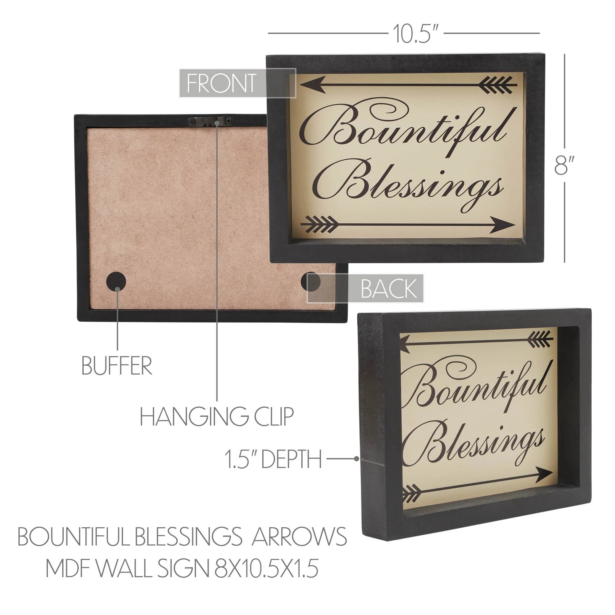 Bountiful Blessings Arrows Wall Sign - Image 3