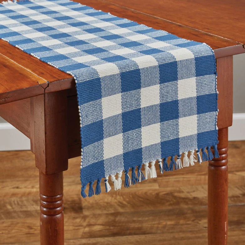 Buffalo Blue Check Yarn Table Runners - Image 2