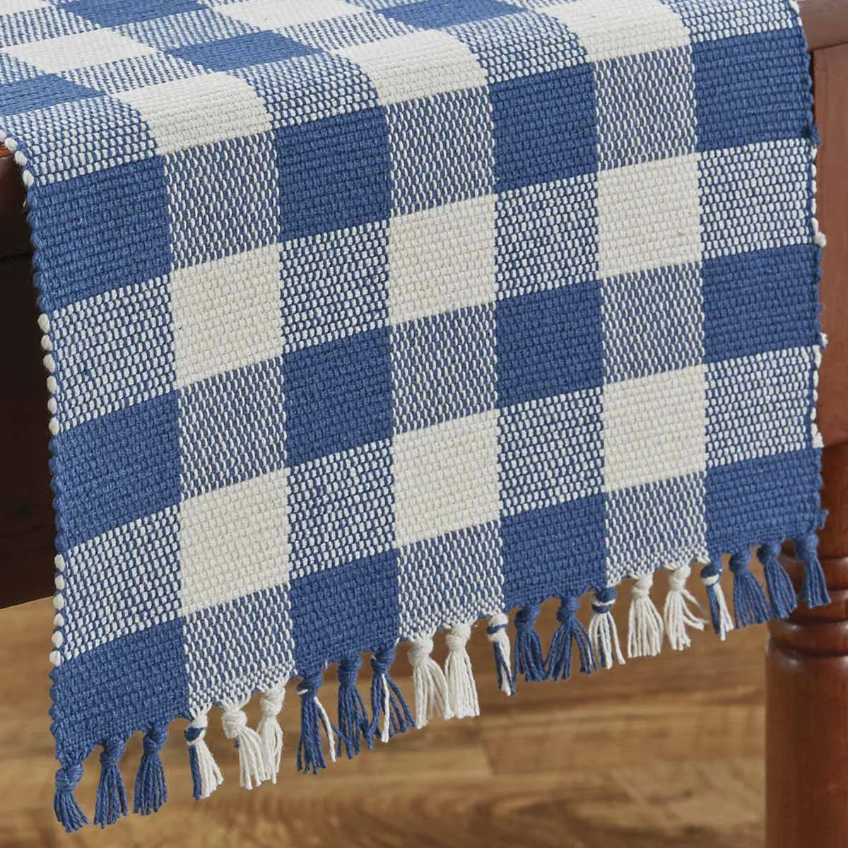 Buffalo Blue Check Yarn Table Runners - Image 3