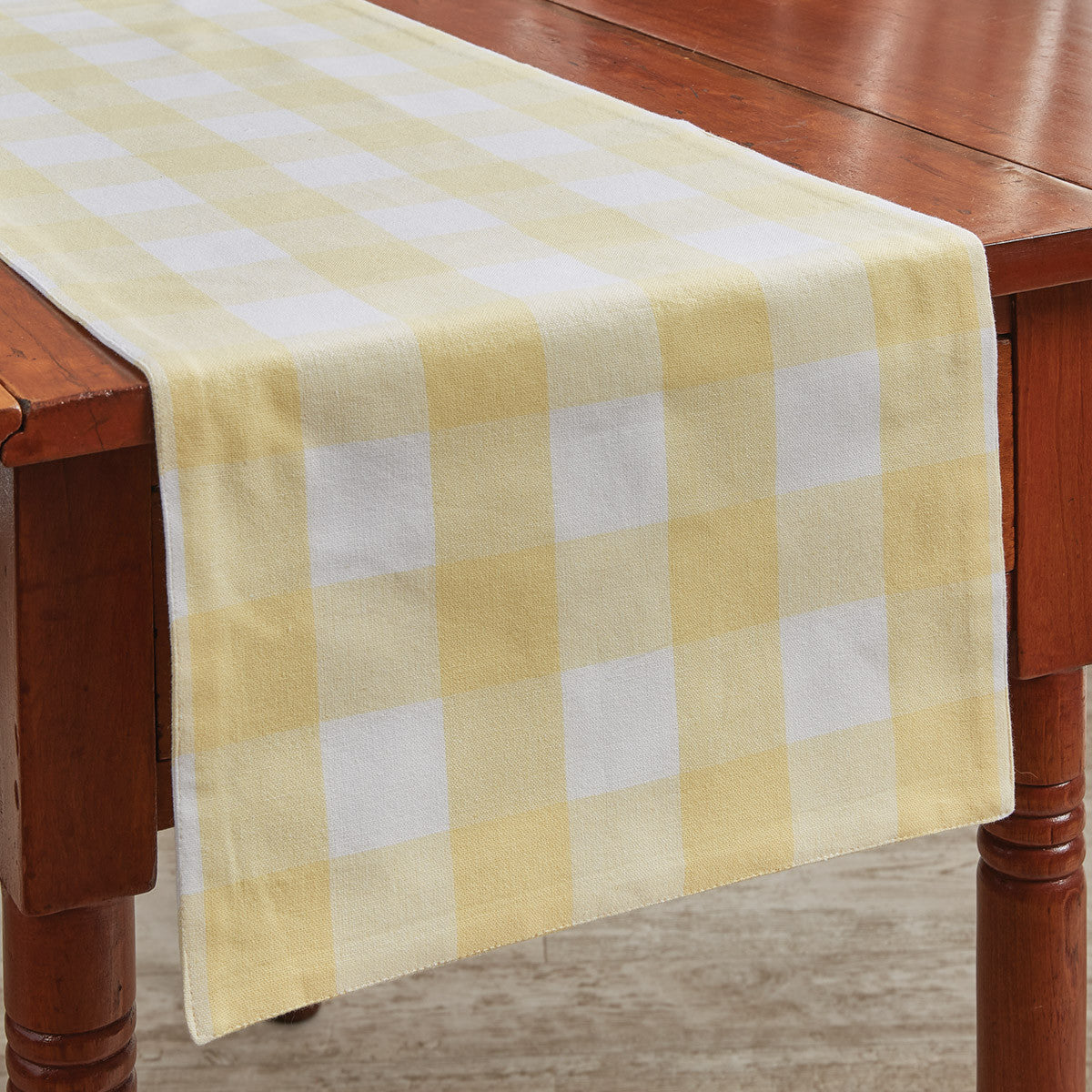 Buffalo Yellow Check Backed Table Runners