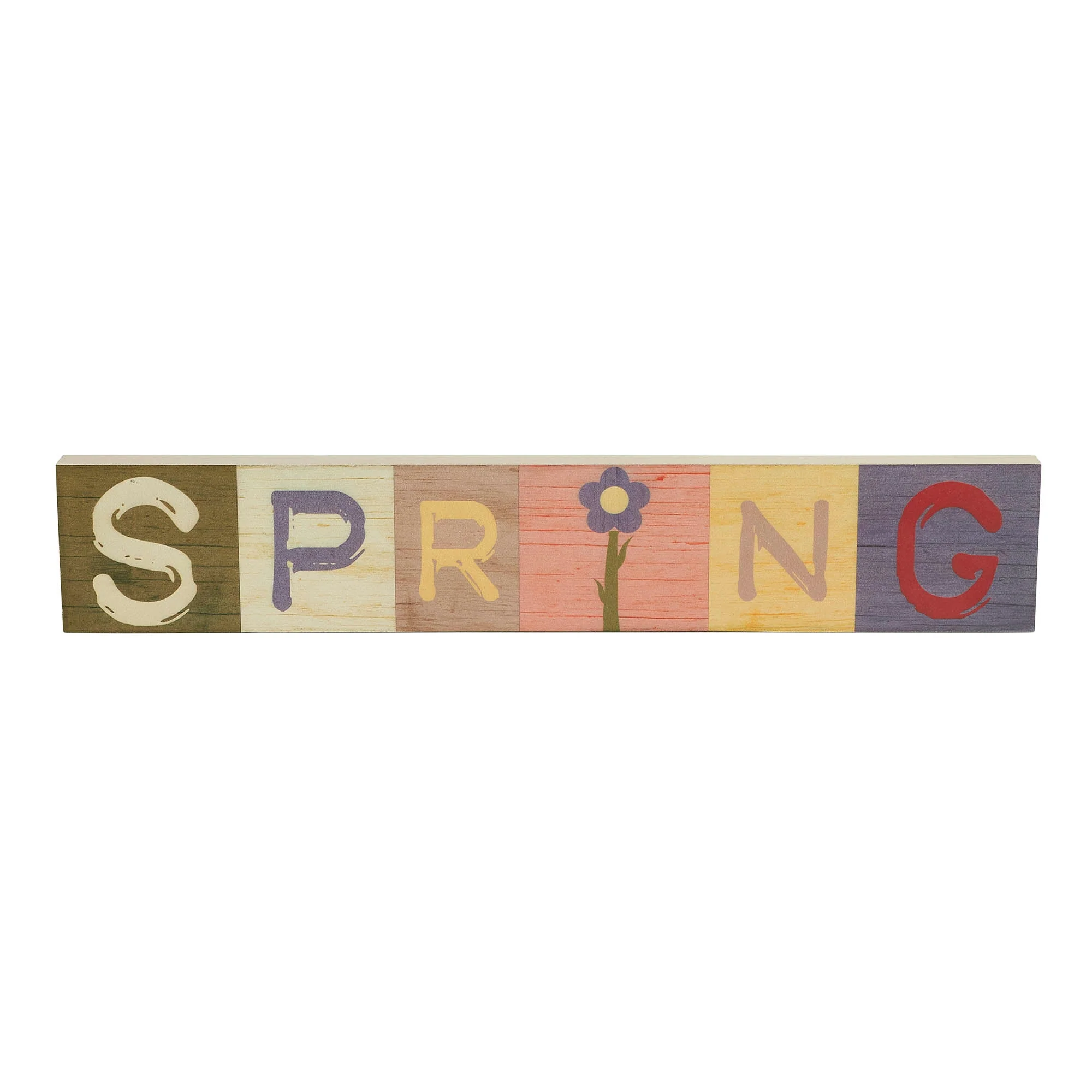 Bunny Hop Multicolor SPRING Block Sign - Image 5