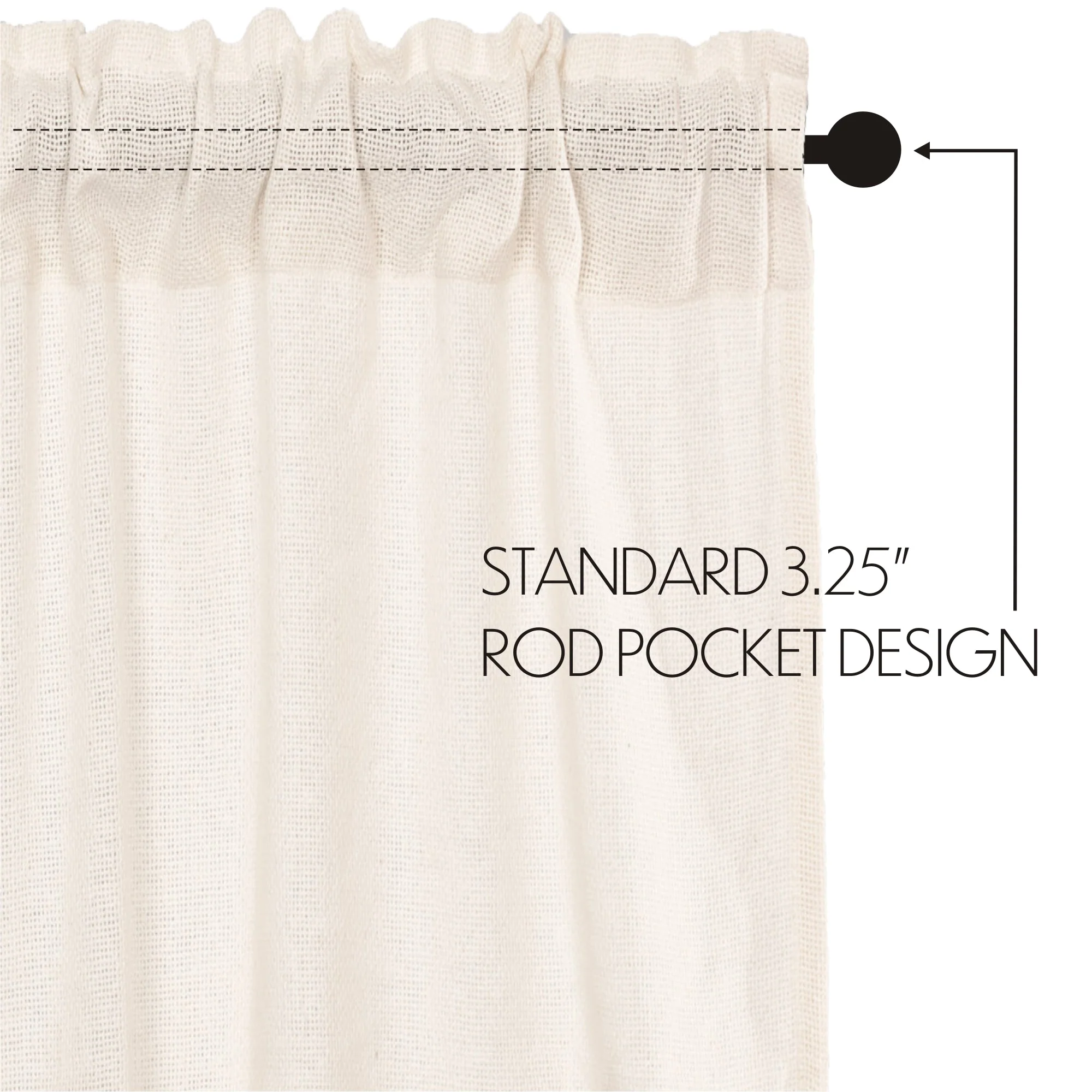 Baxter Burlap Antique White Valance - Image 4