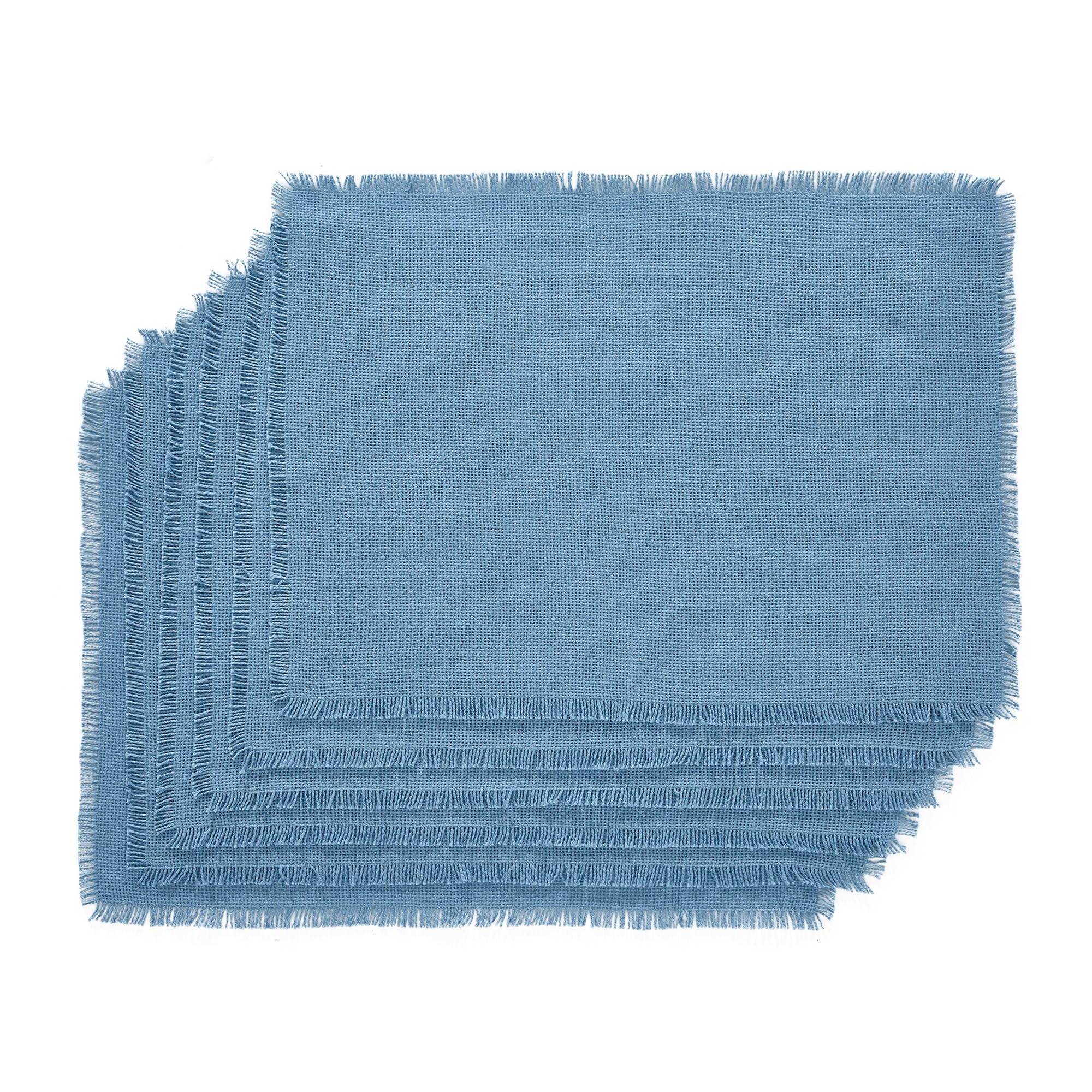 Baxter Burlap Blue Placemats - Set of 6 - Image 5