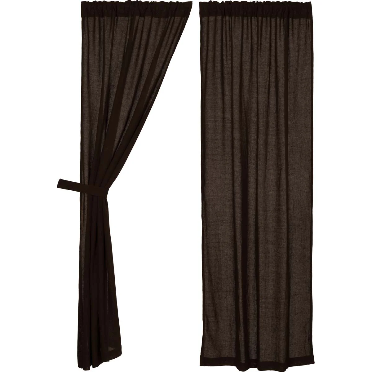 Baxter Burlap Chocolate Panel Curtains - Image 5