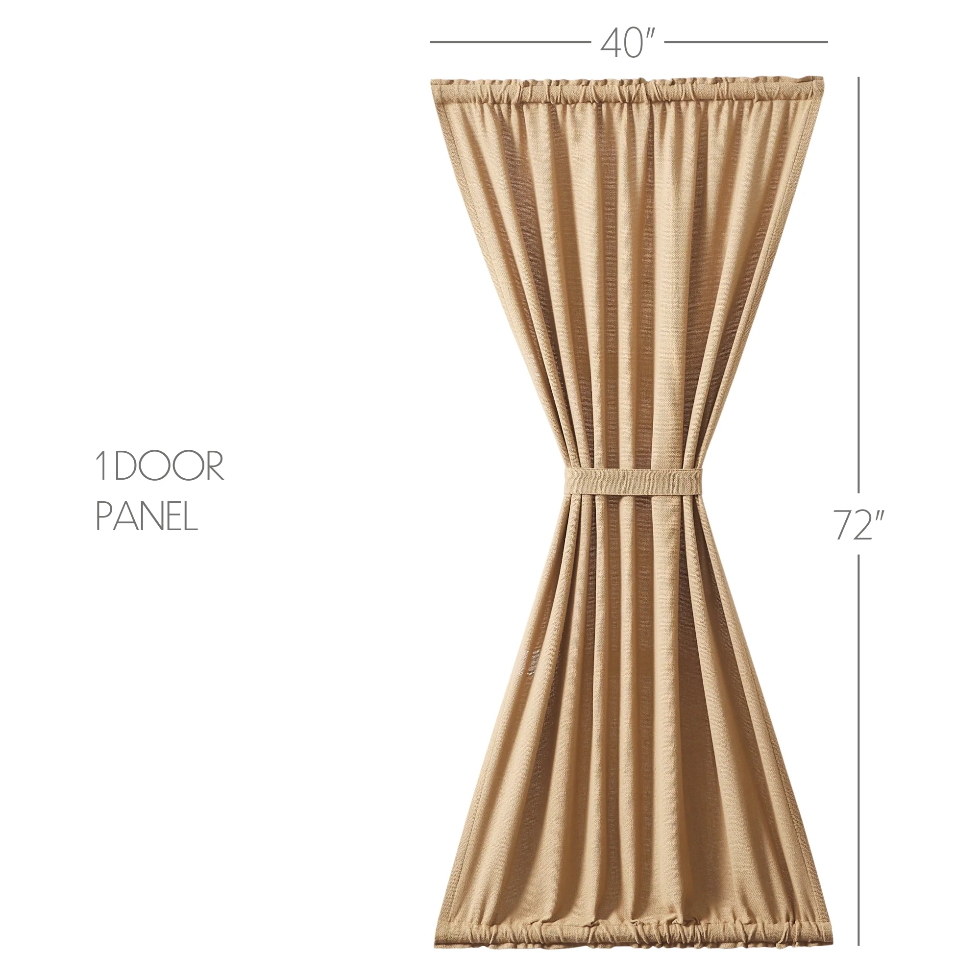 Baxter Burlap Natural Door Panel Curtain - Image 4