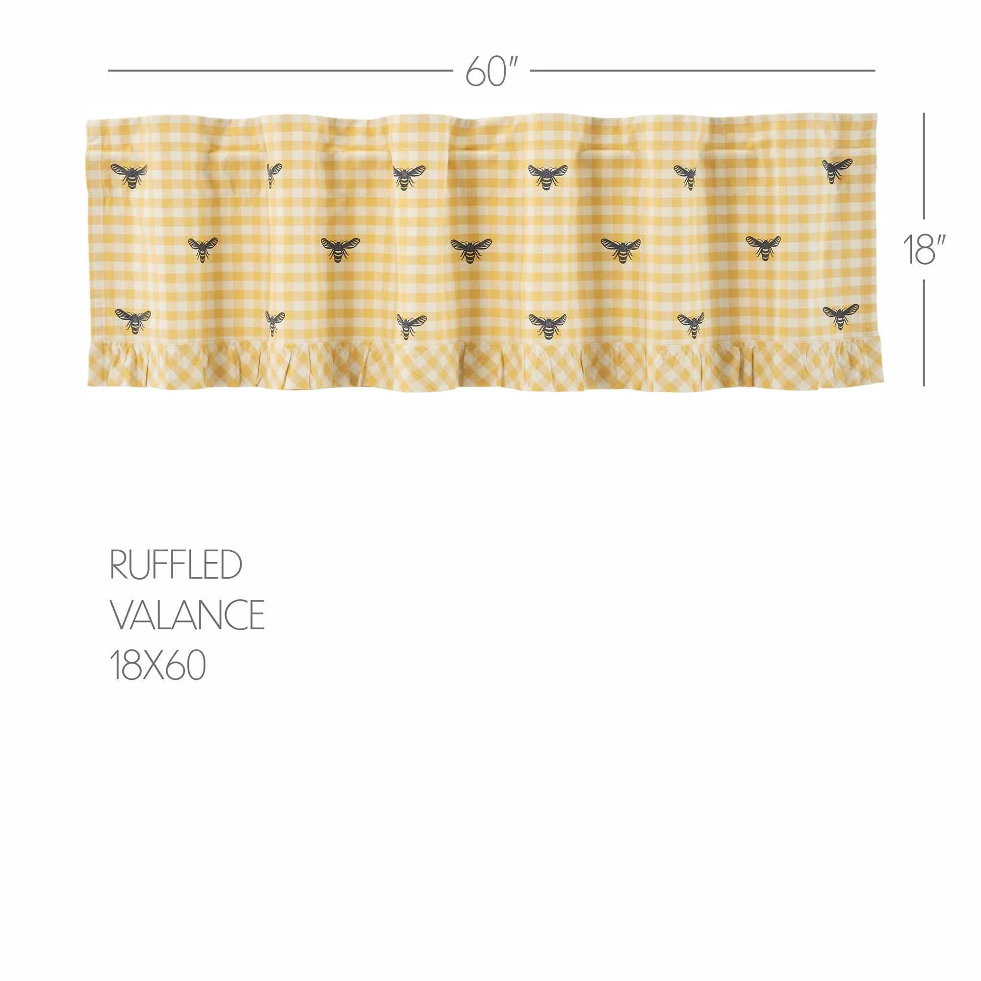 Golden Bees Ruffled Valance - Image 5