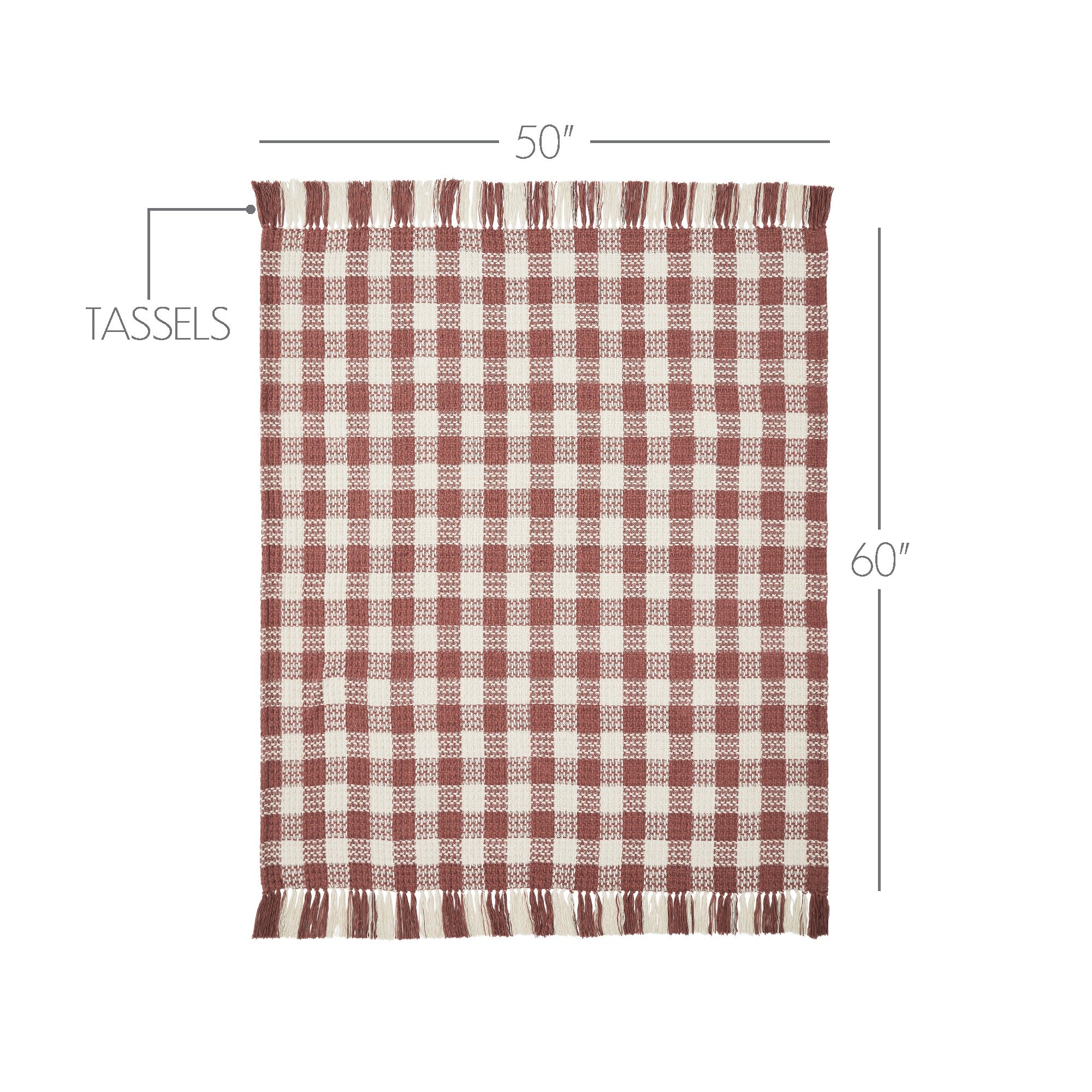 Carrington Dusty Rose Woven Check Throw - Image 5