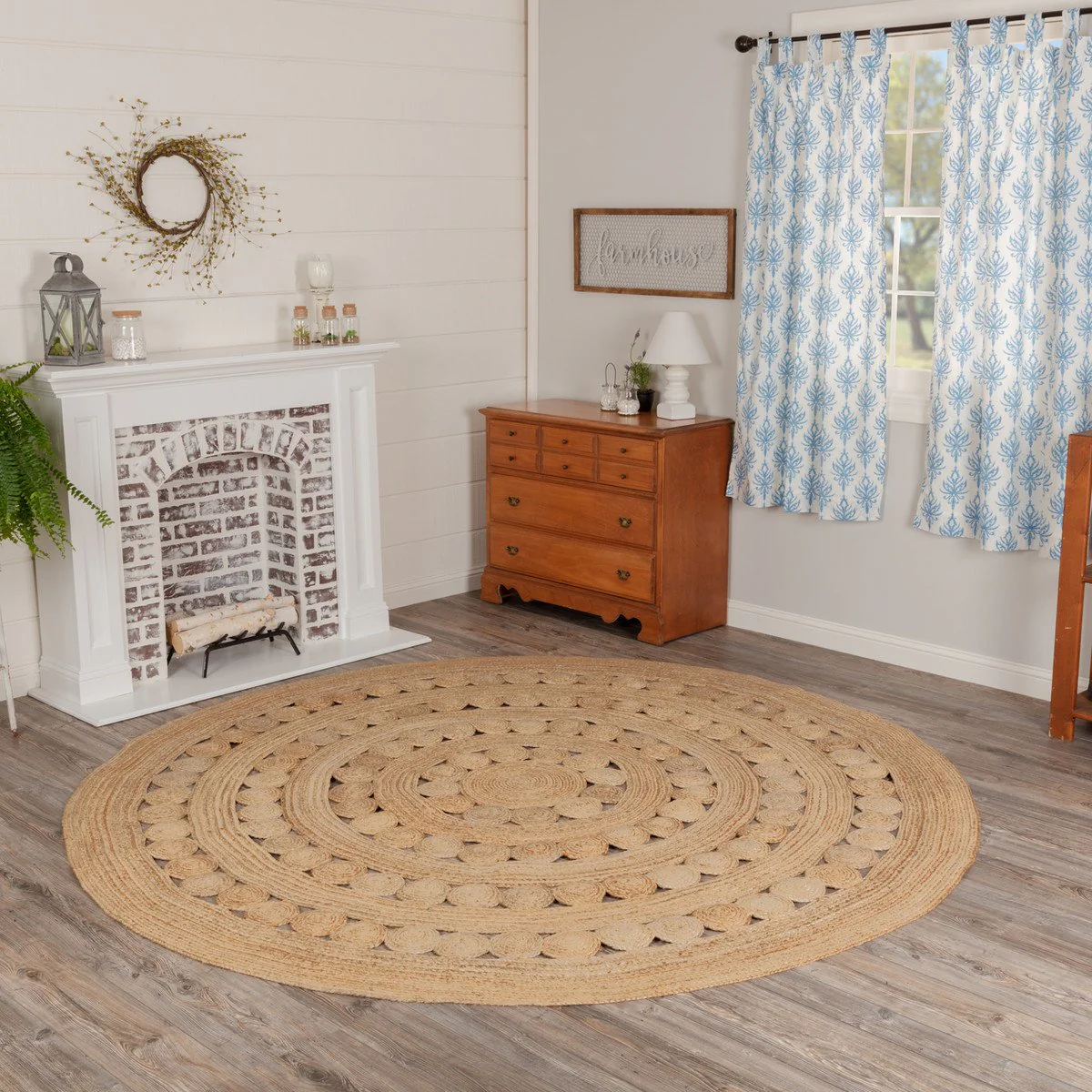 Natural Circles Round Jute Rug - Image 3