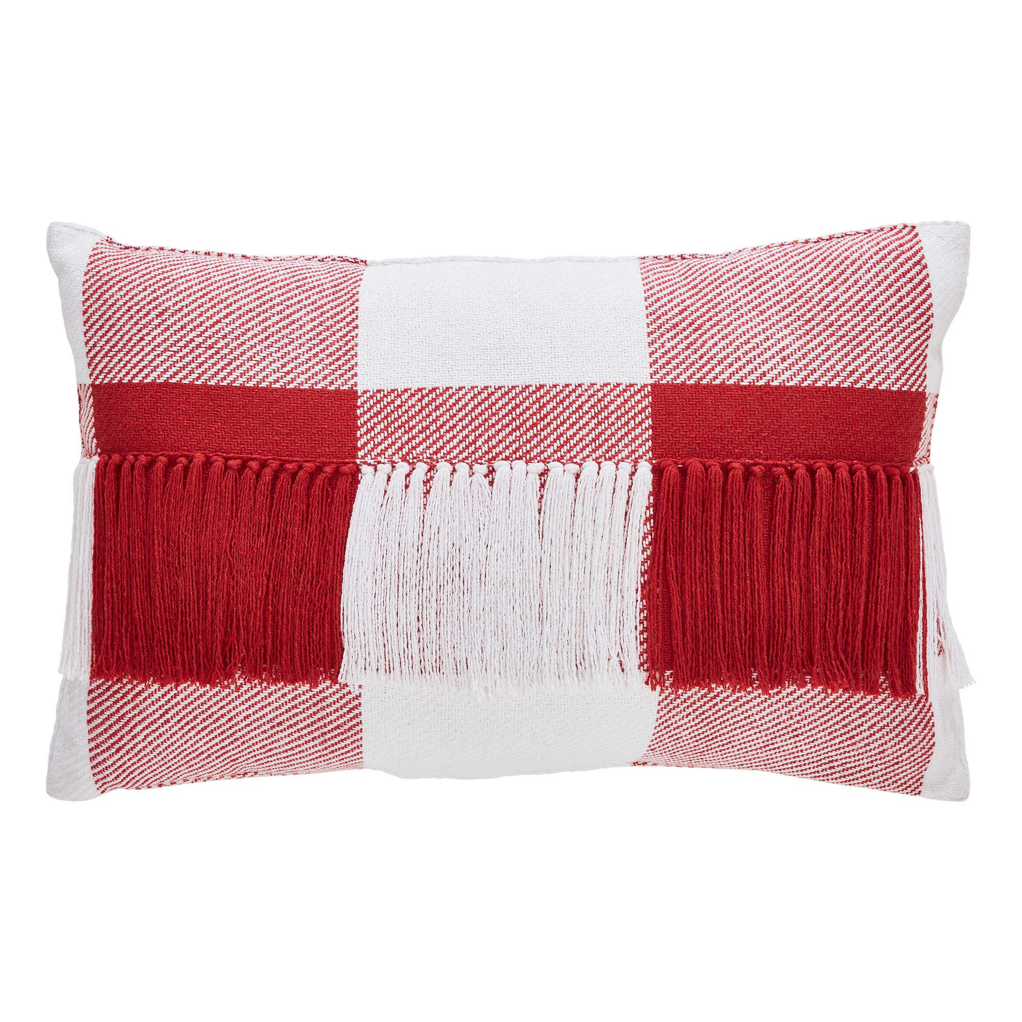 Cherry Ann Check Fringed Pillow - Image 6