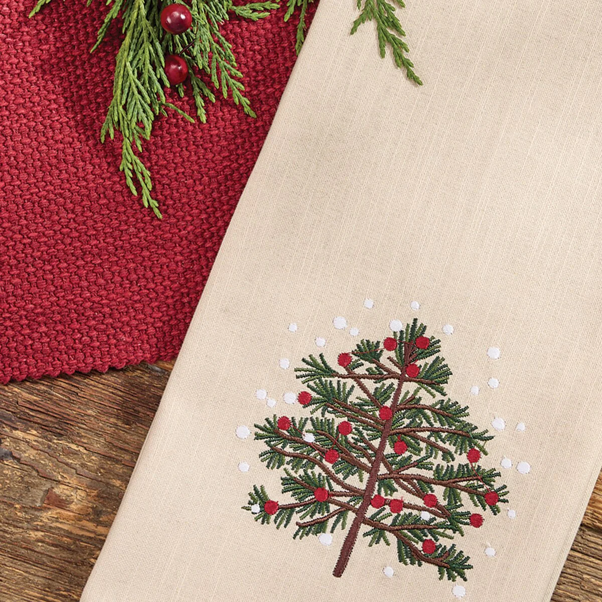 Christmas Tree & Snowflakes Dishtowel - Image 5