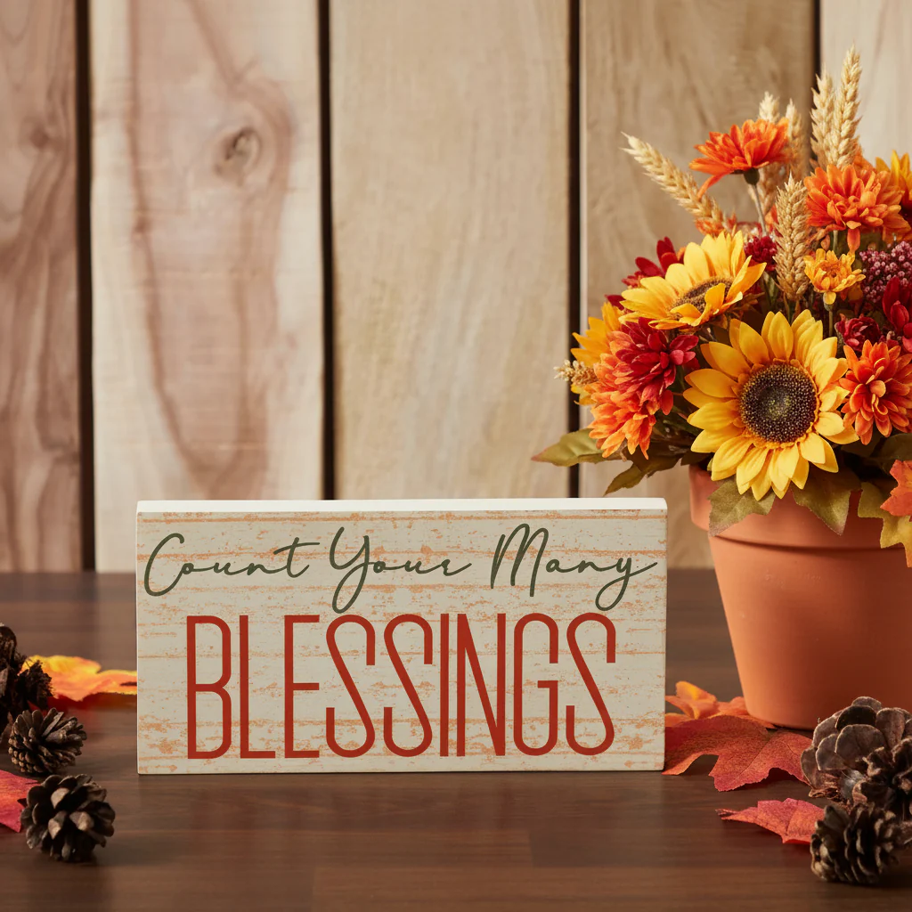 Count Your Many Blessings Sign