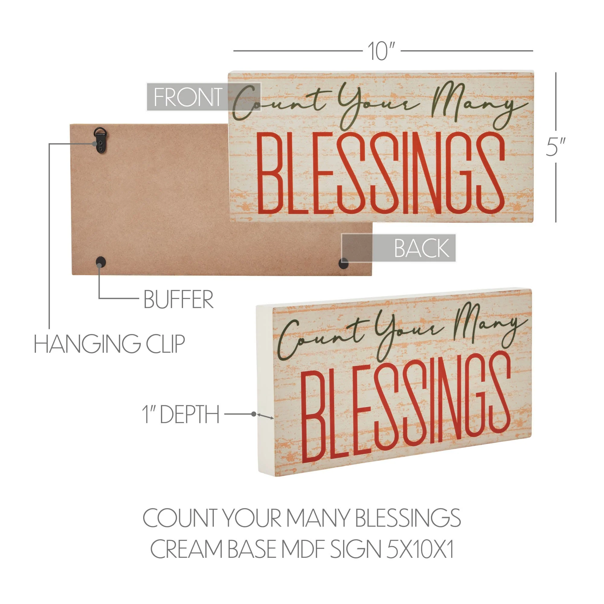 Count Your Many Blessings Sign - Image 2