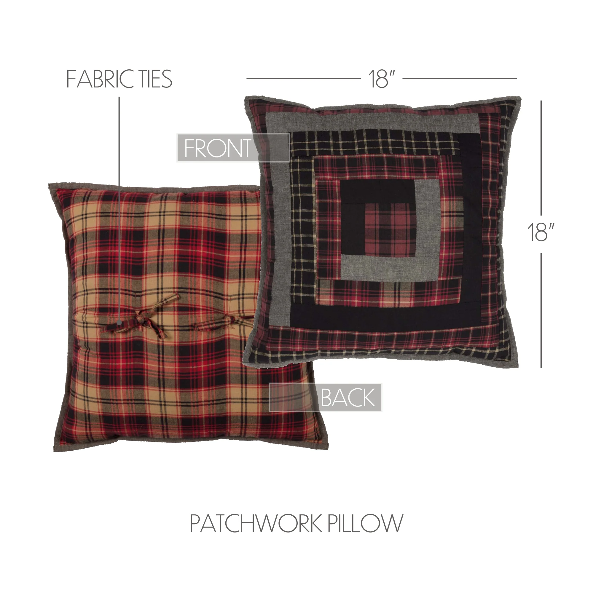 Boone Trace Patchwork Pillow - Image 4