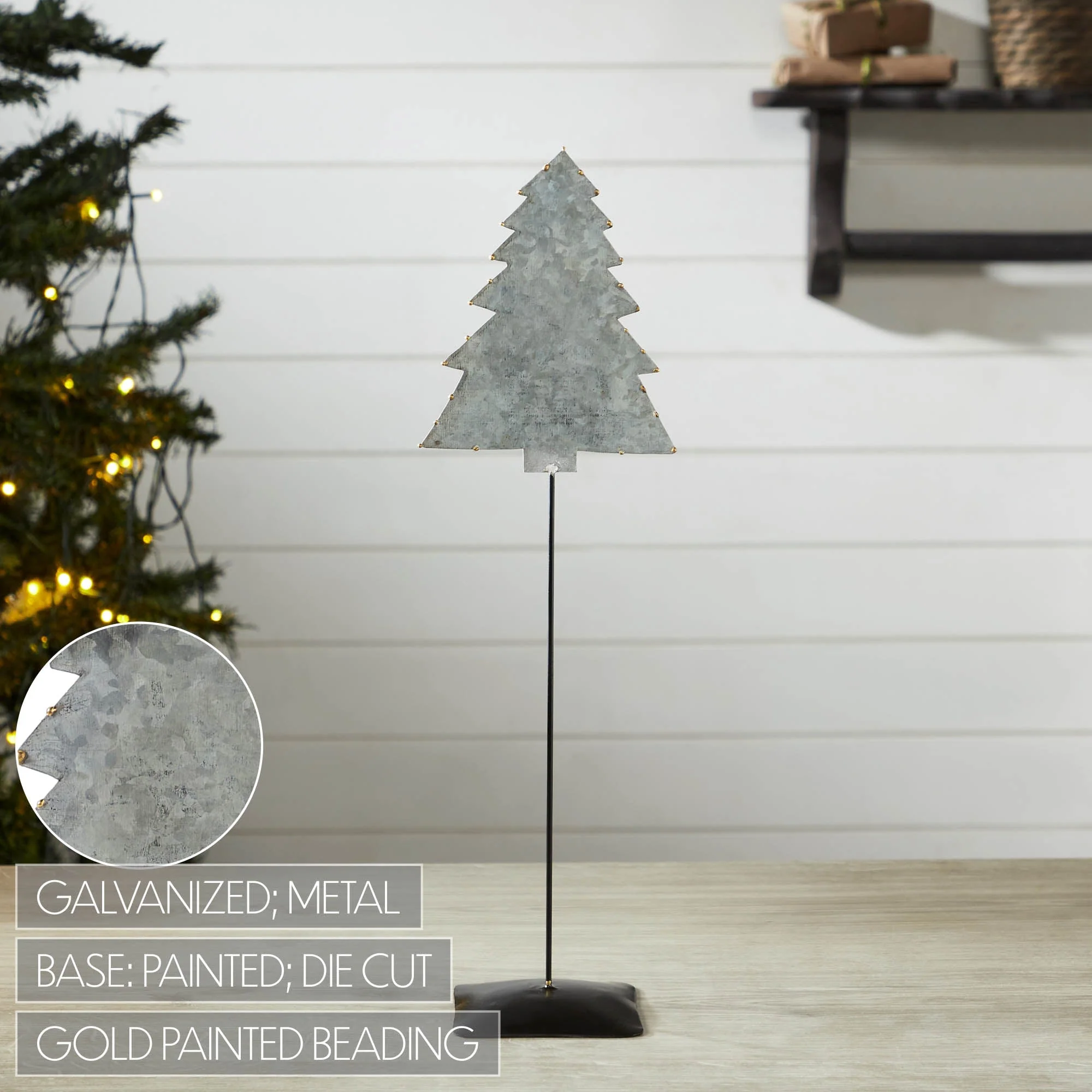 Galvanized Metal Christmas Tree - Image 6