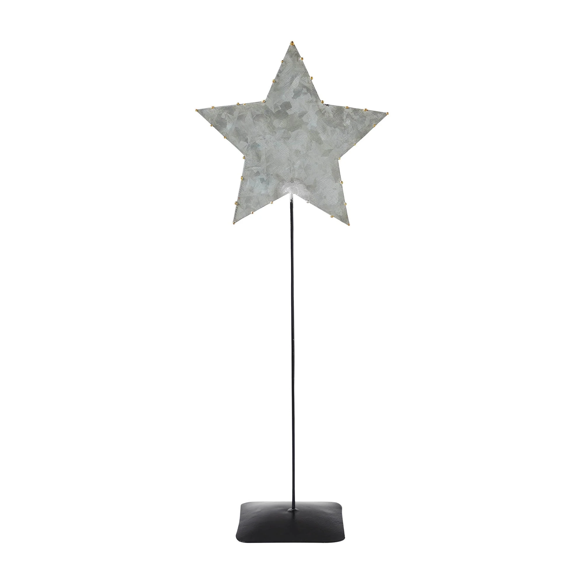 Galvanized Metal Star With Base - Image 2