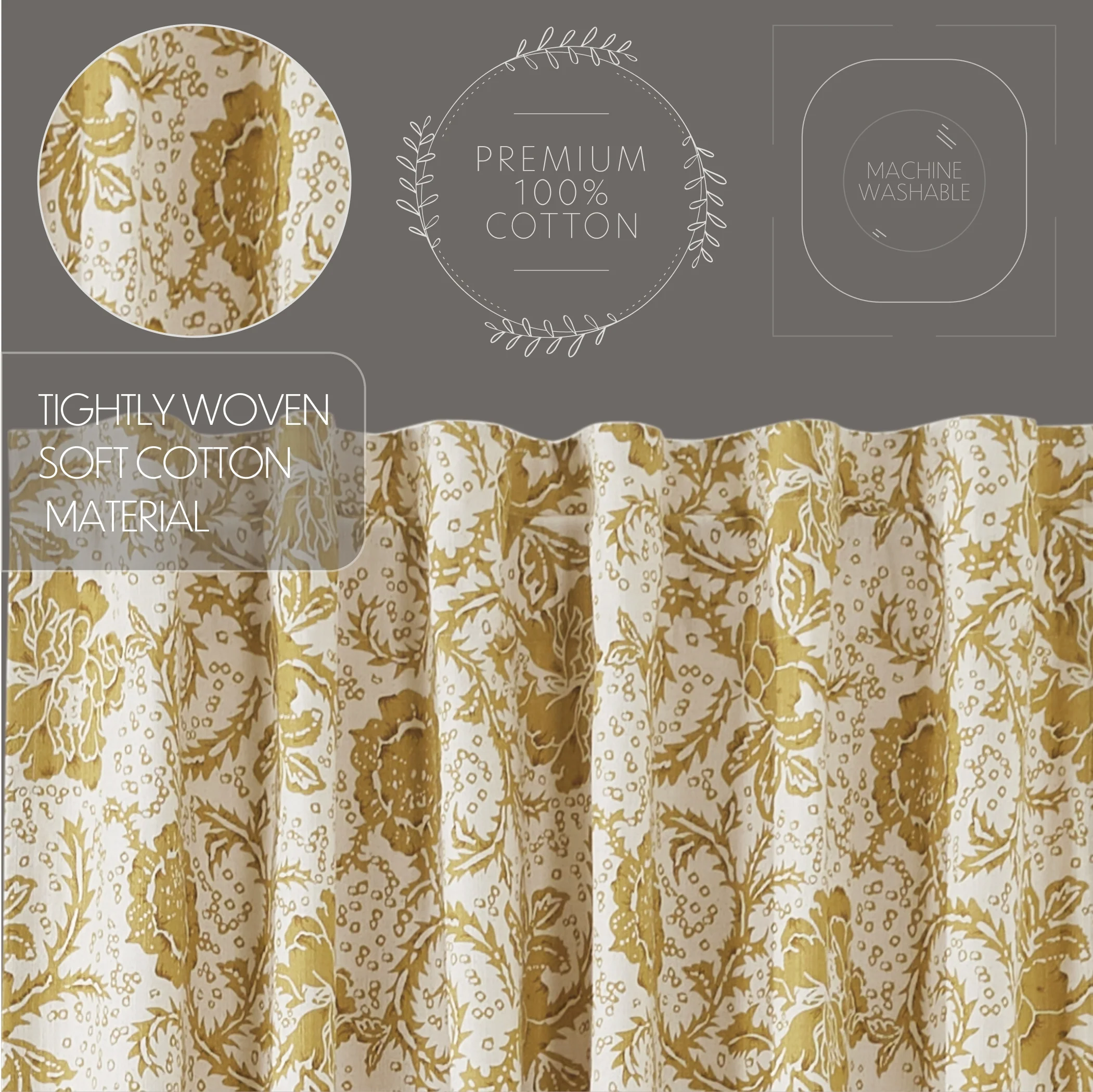 Dorsey Gold Door Panel Curtain - Image 4