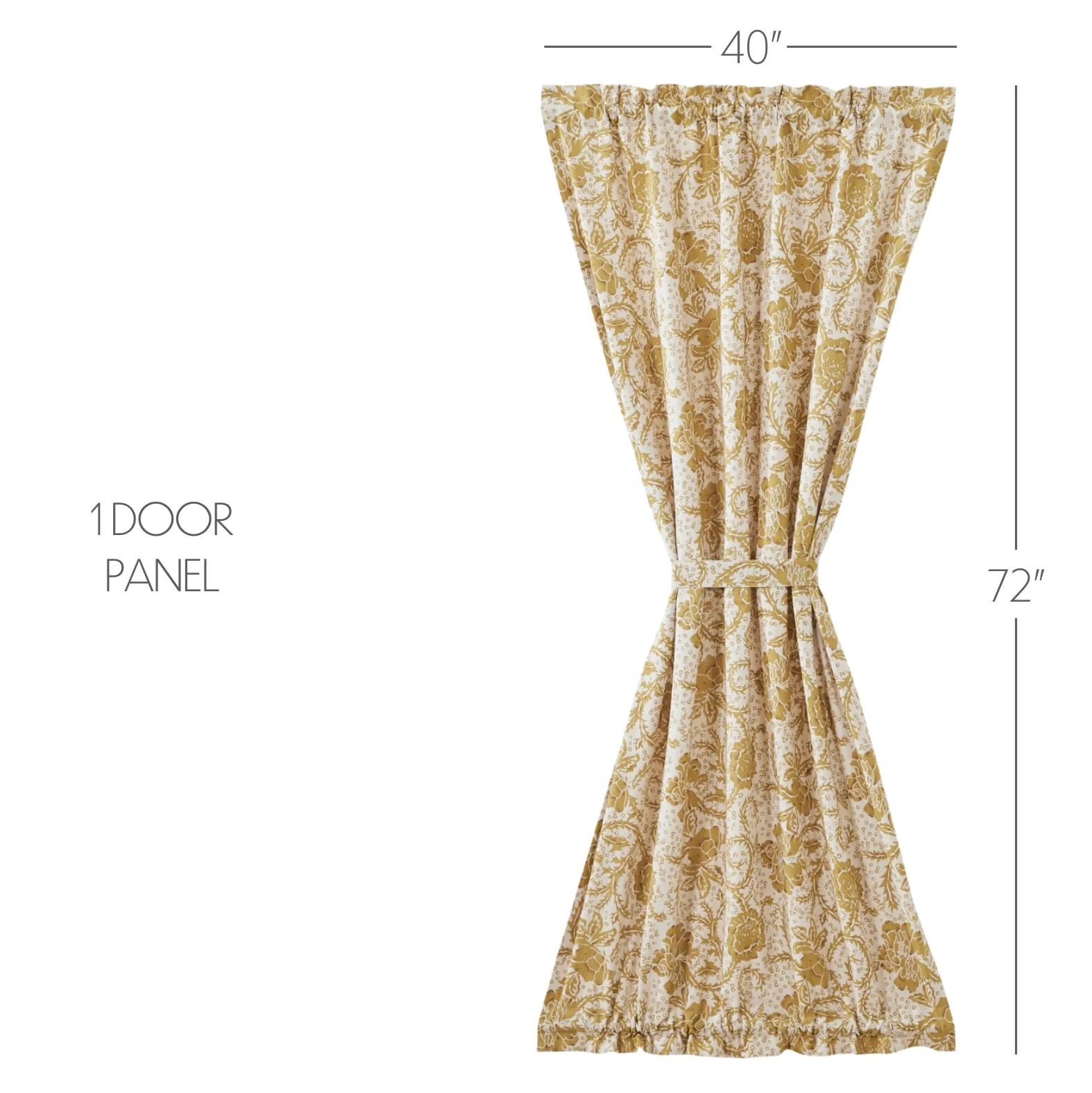 Dorsey Gold Door Panel Curtain - Image 6