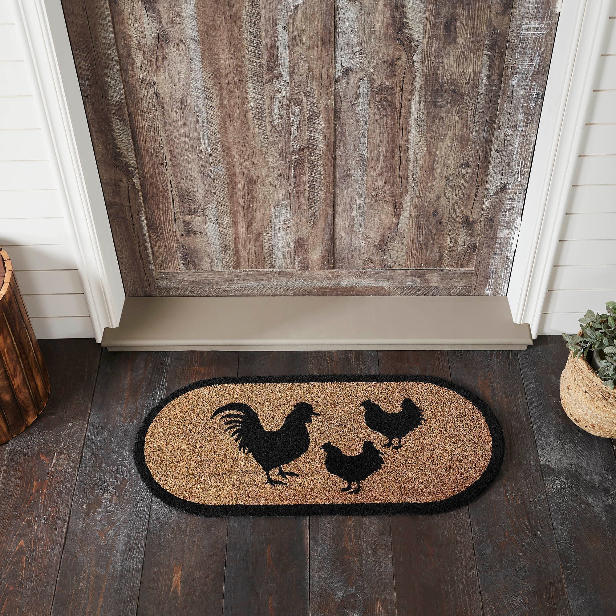Rooster & Hens Door Mat