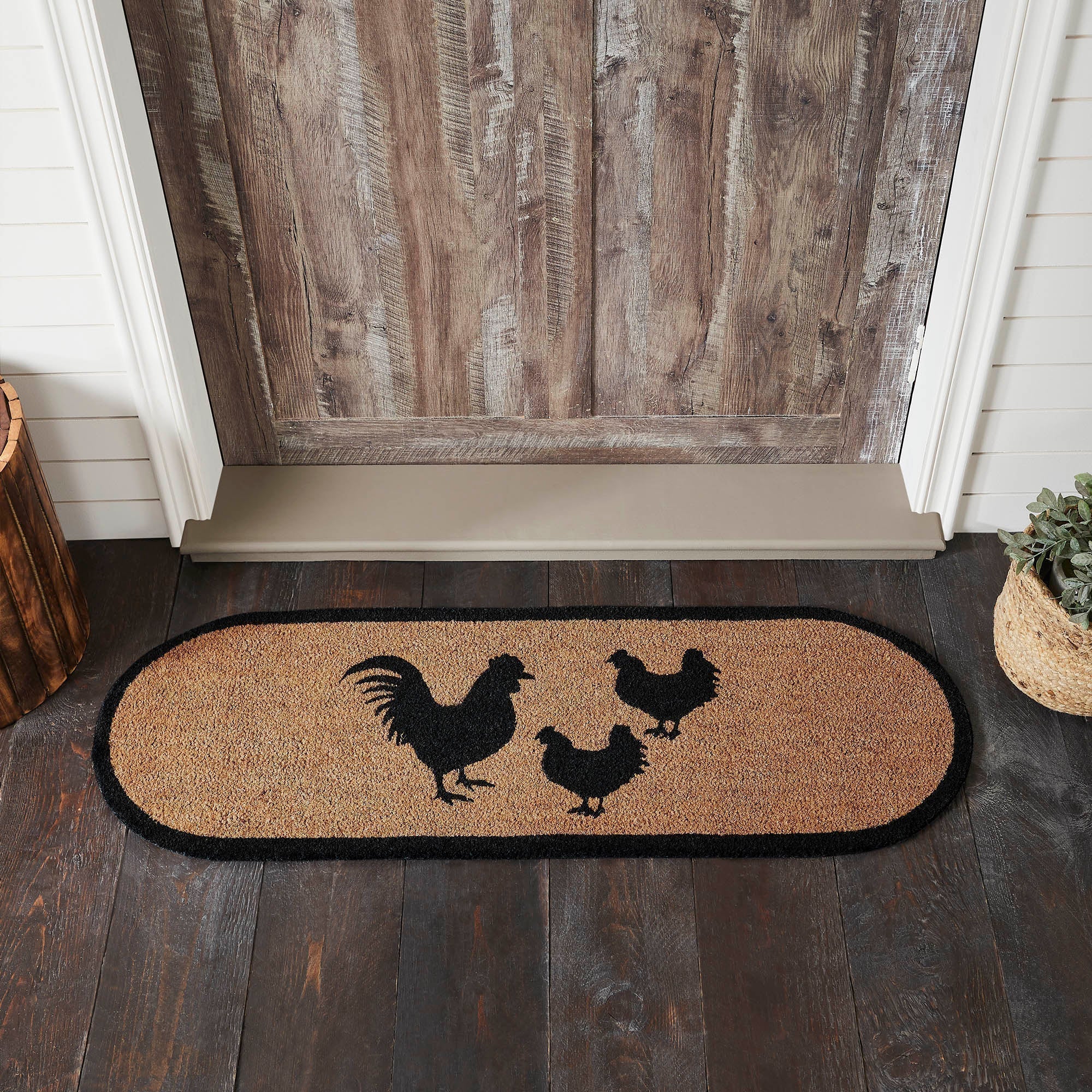 Rooster & Hens Door Mat - Image 2
