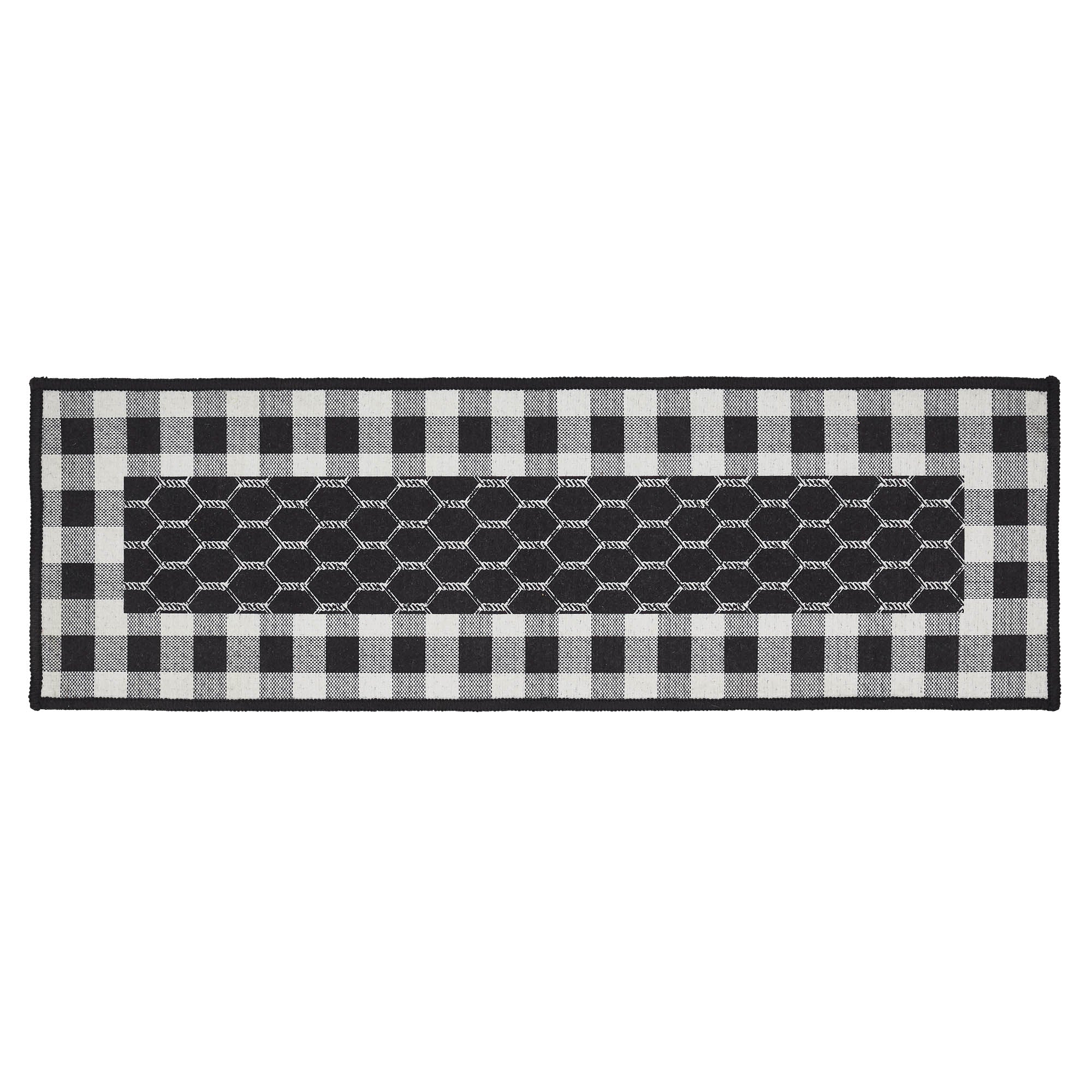 Black Check Border Stair Tread Rug - Image 5