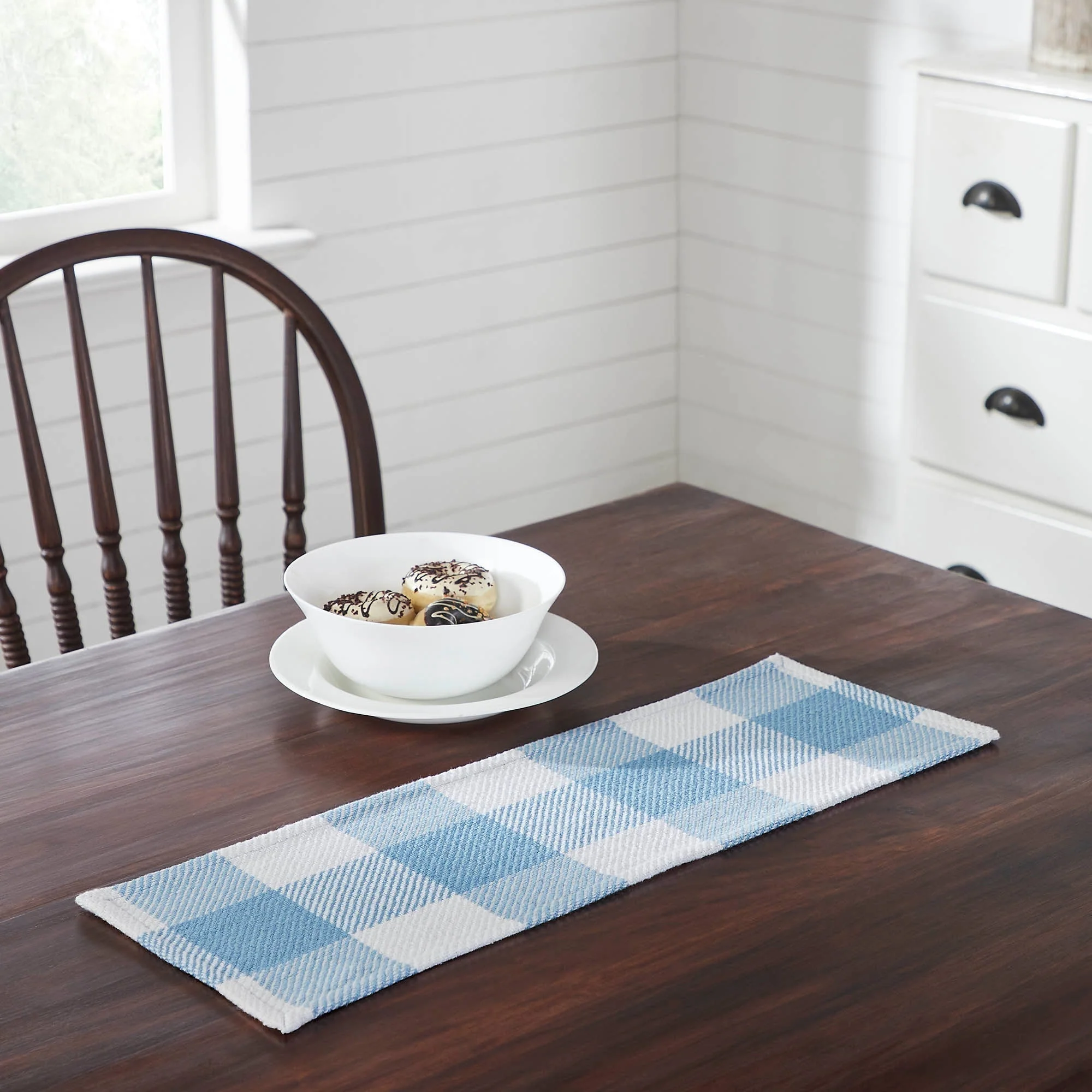 Dusk Blue Check Table Runners - Image 3