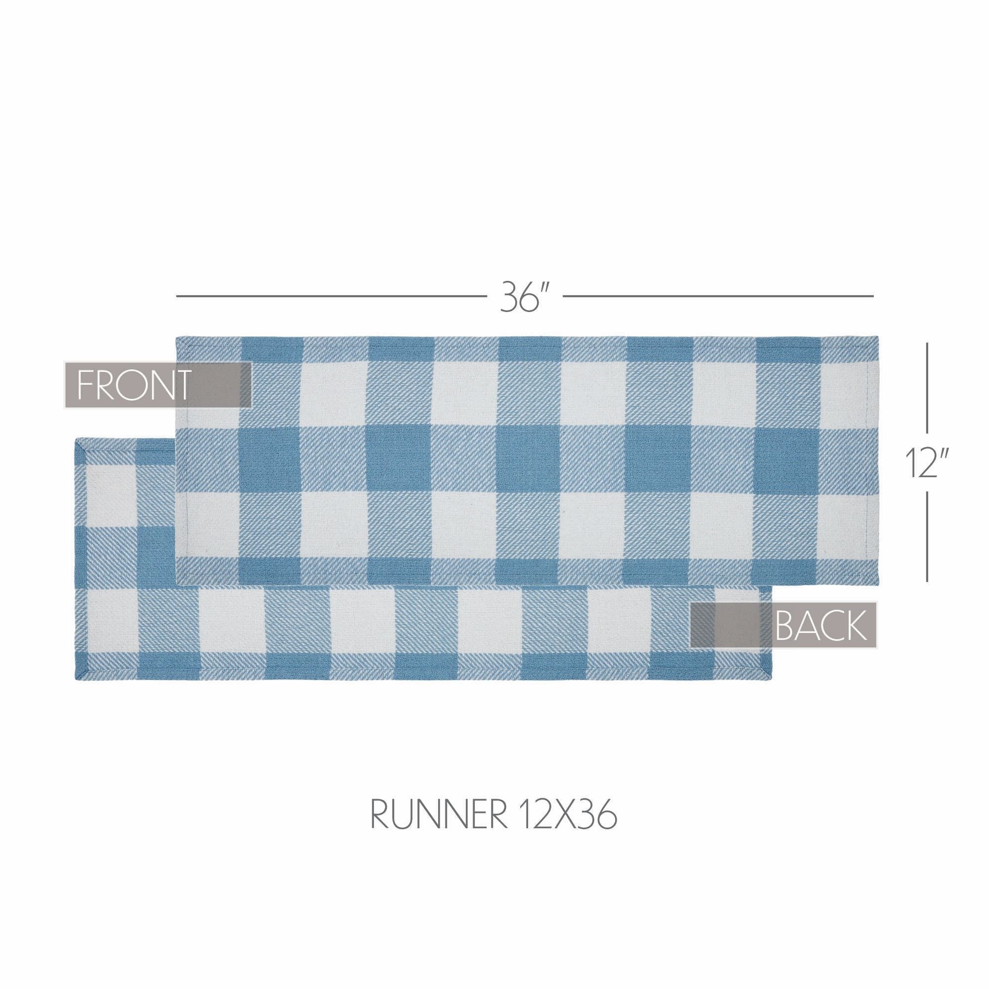 Dusk Blue Check Table Runners - Image 4