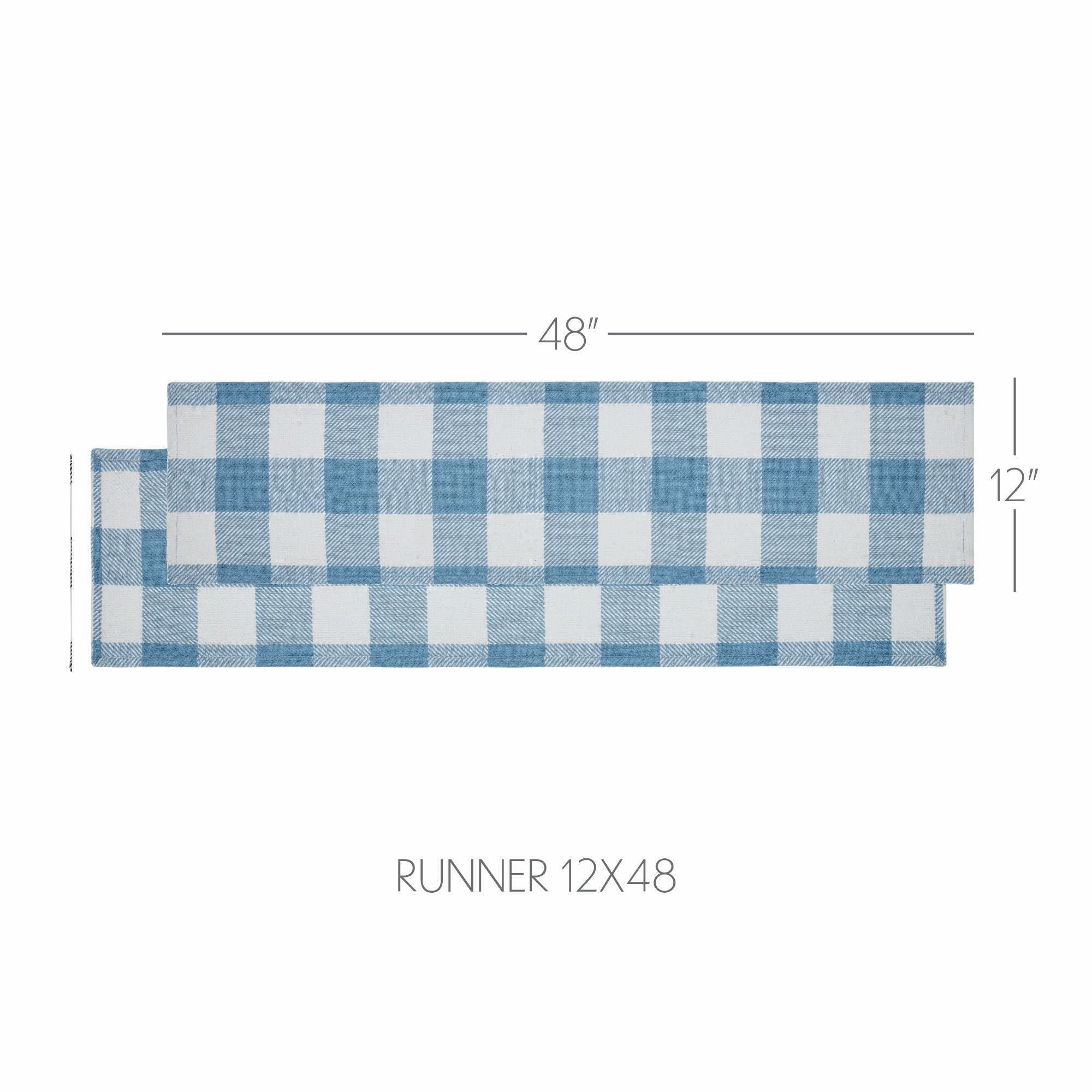 Dusk Blue Check Table Runners - Image 5