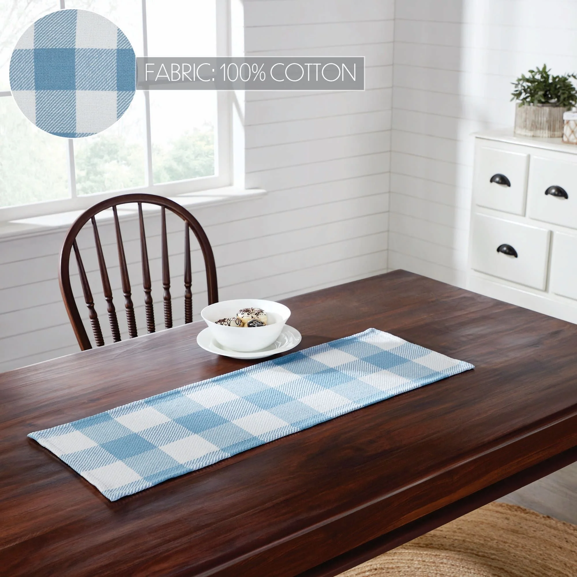 Dusk Blue Check Table Runners - Image 7