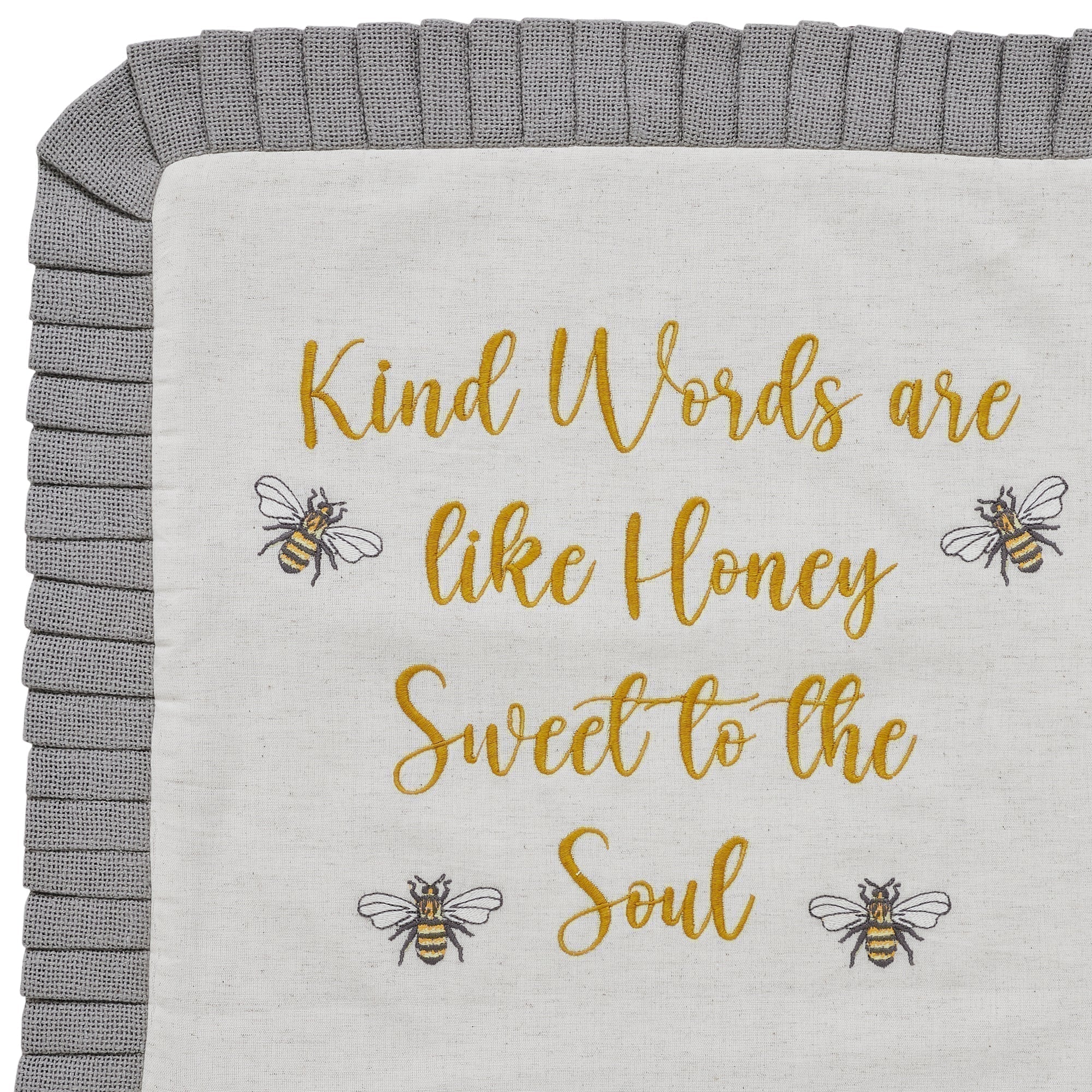 Golden Bee Kind Words Honey Pillow - Image 4