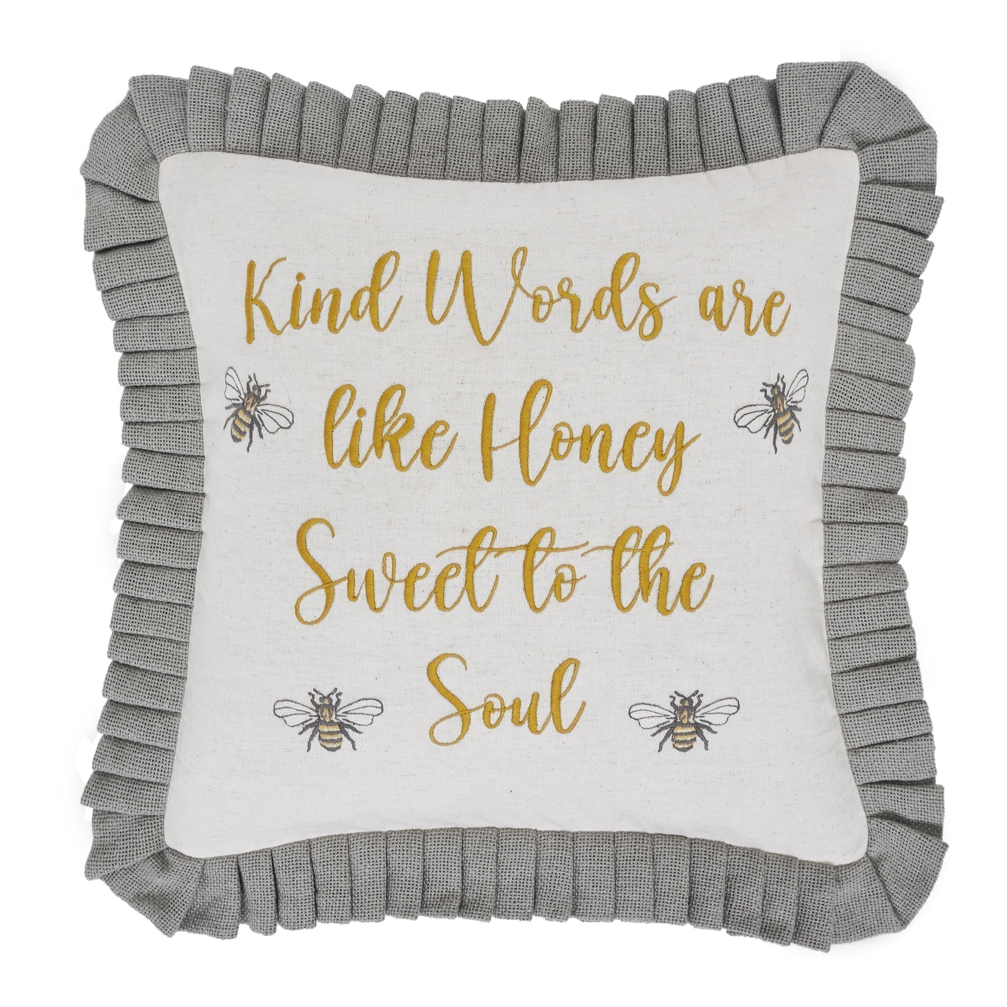 Golden Bee Kind Words Honey Pillow - Image 6