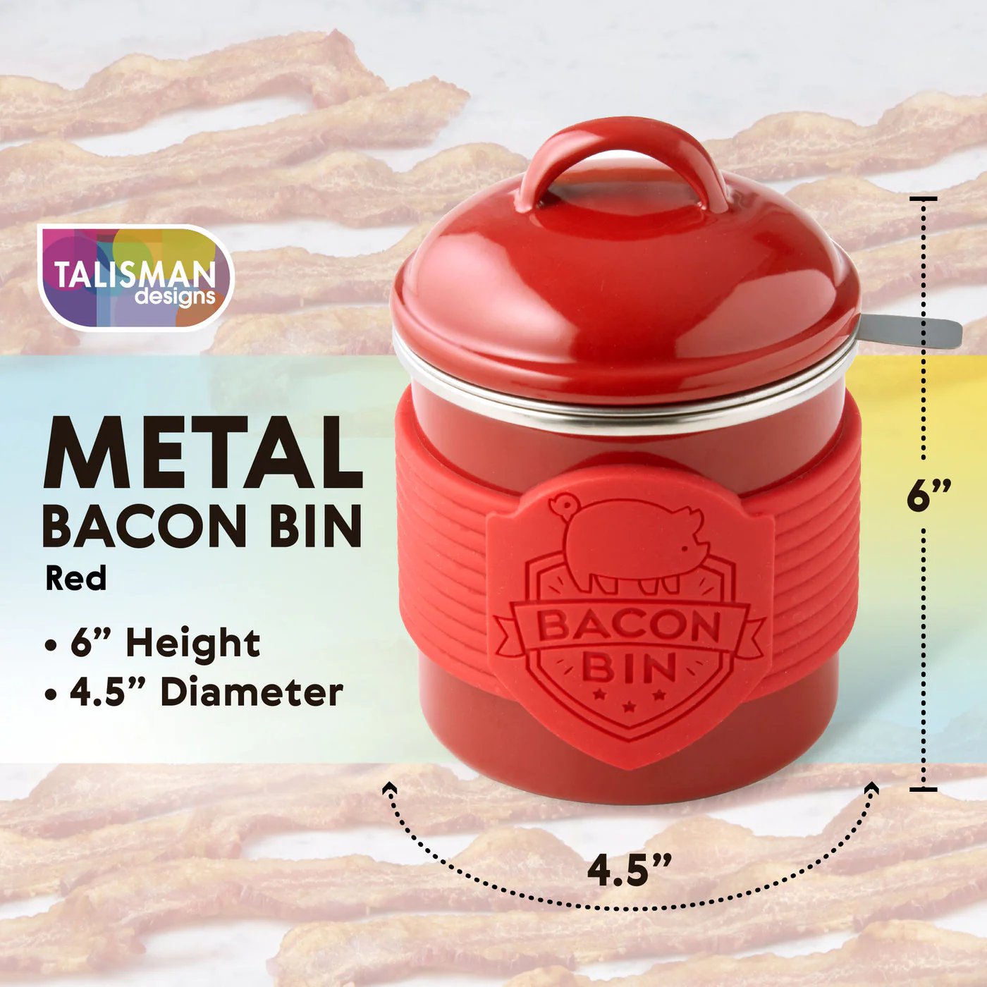 Enamelware Bacon Grease Bin - Image 5