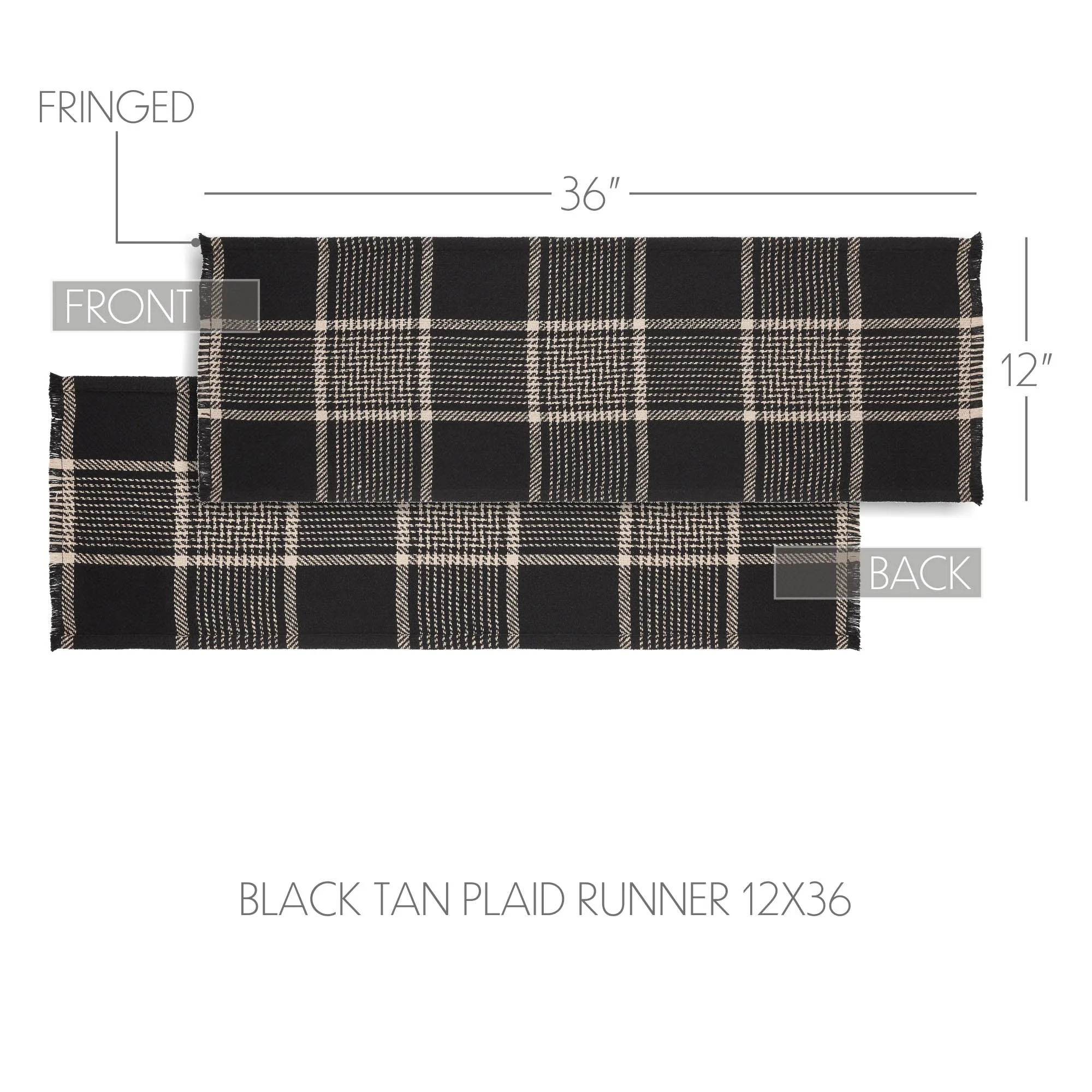 Exton Black Table Runner - Image 5