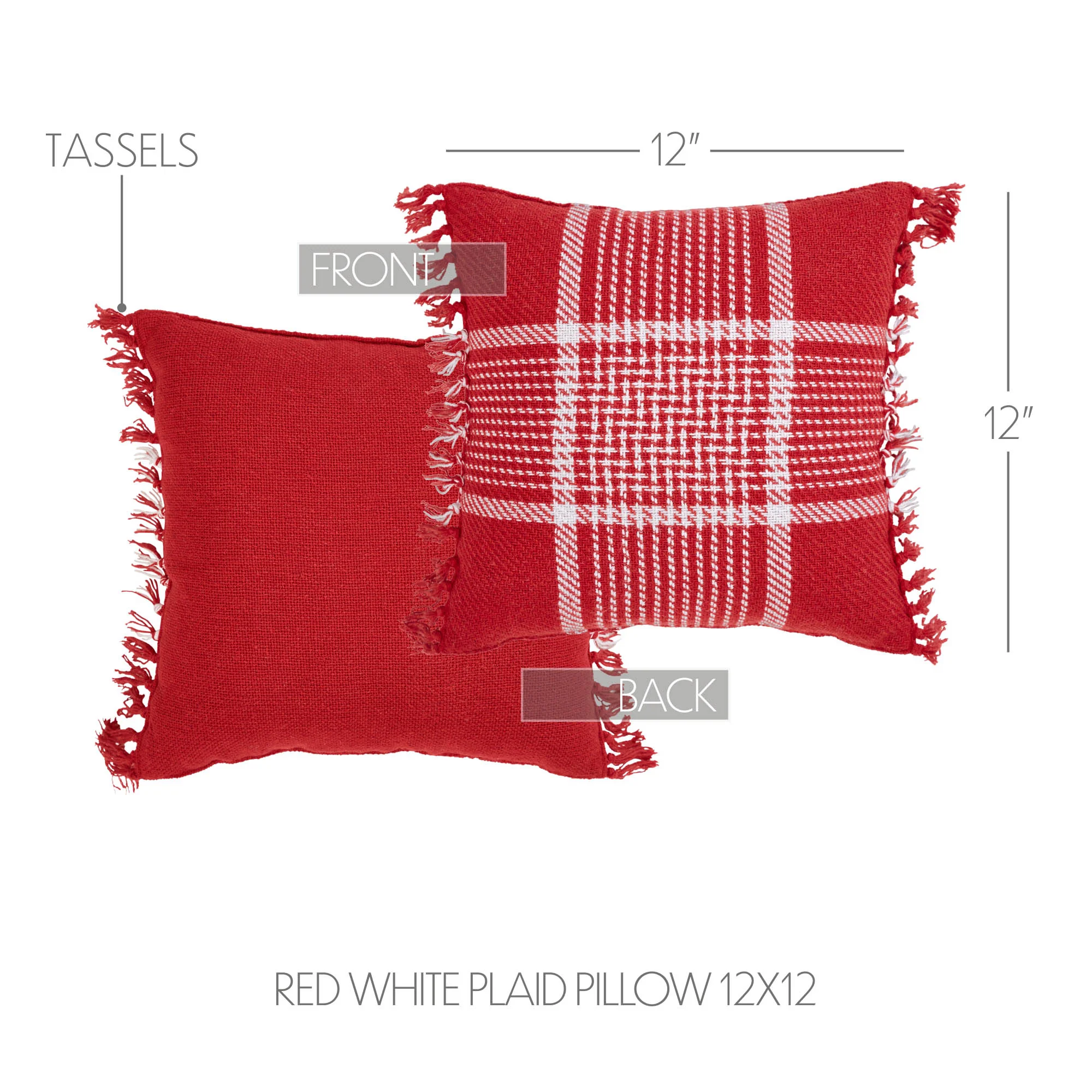 Exton Red Plaid Pillows - Image 5
