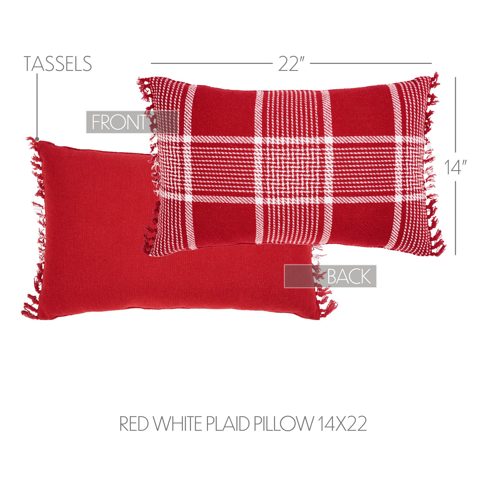 Exton Red Plaid Pillows - Image 6