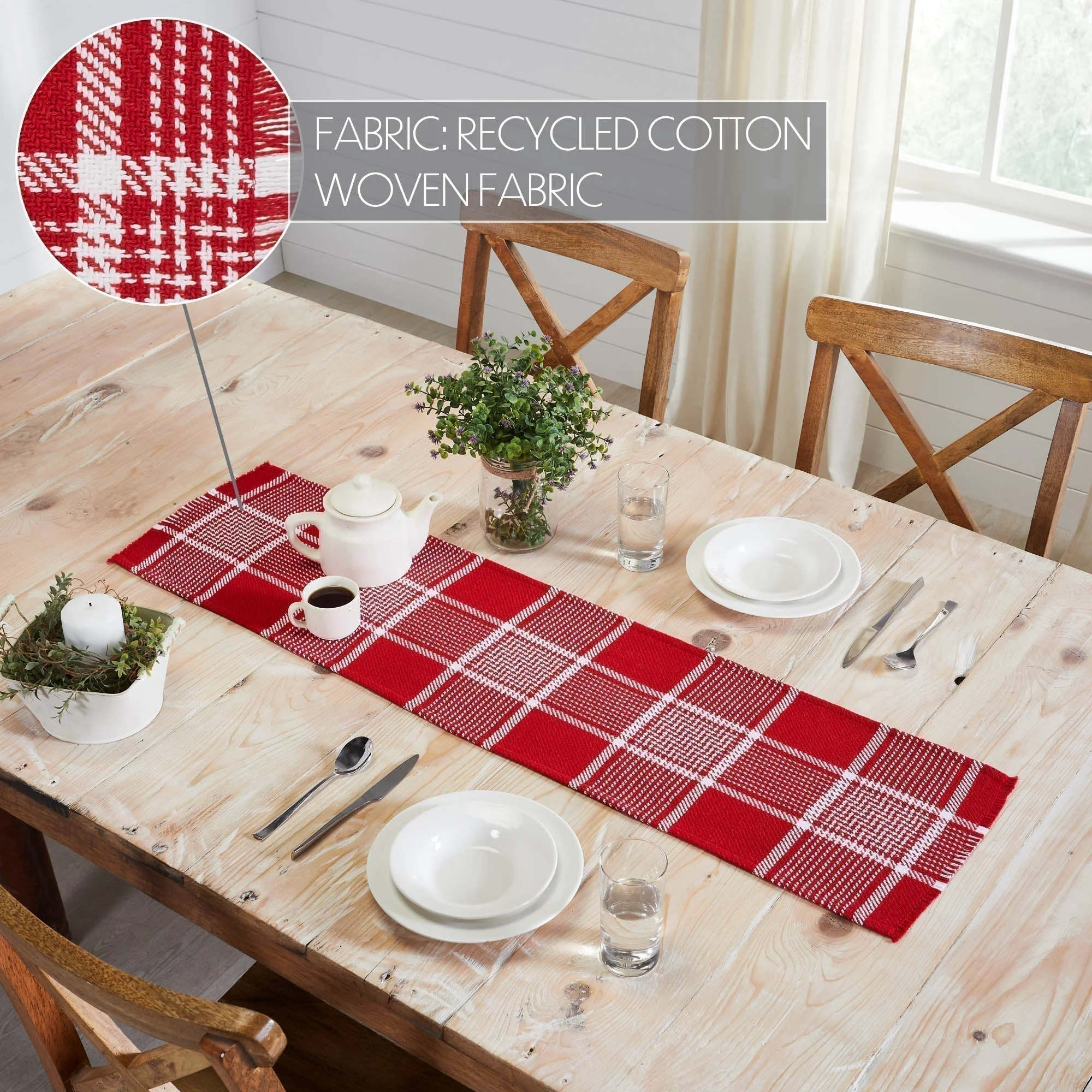 Exton Red Table Runner - Image 15