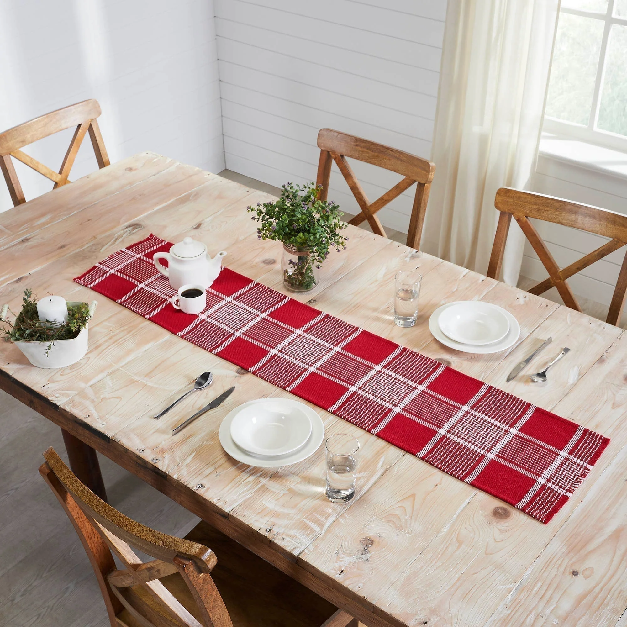 Exton Red Table Runner - Image 2