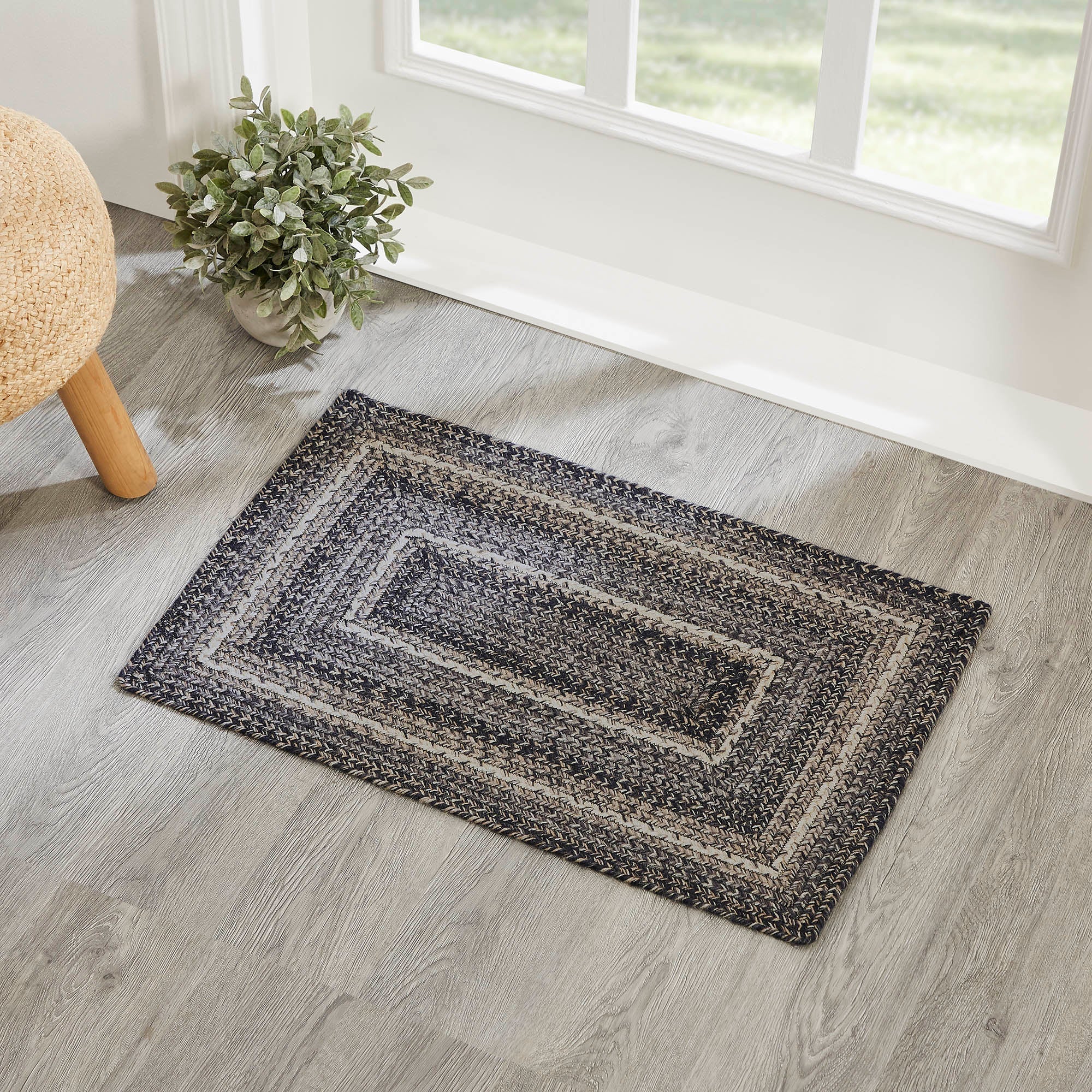 Farmstead Black Collection Braided Rugs - Rectangle - Image 3