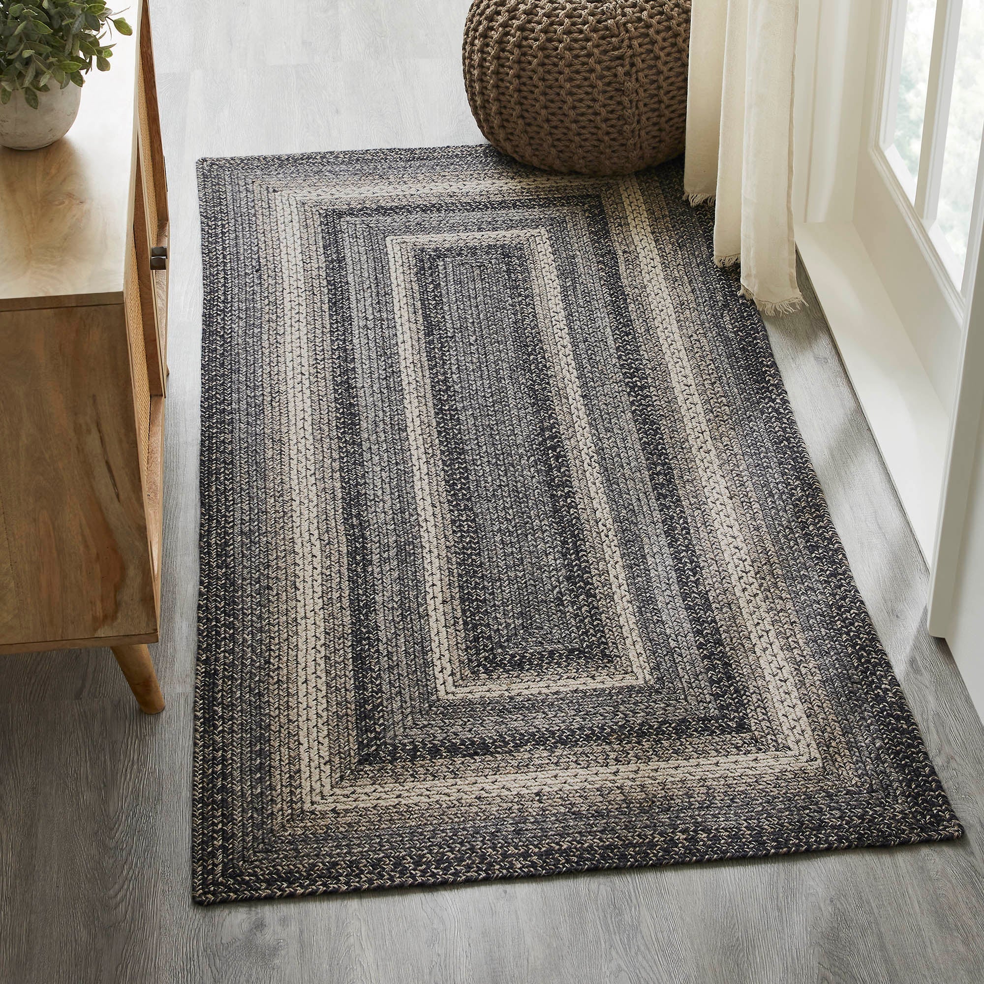 Farmstead Black Collection Braided Rugs - Rectangle - Image 6