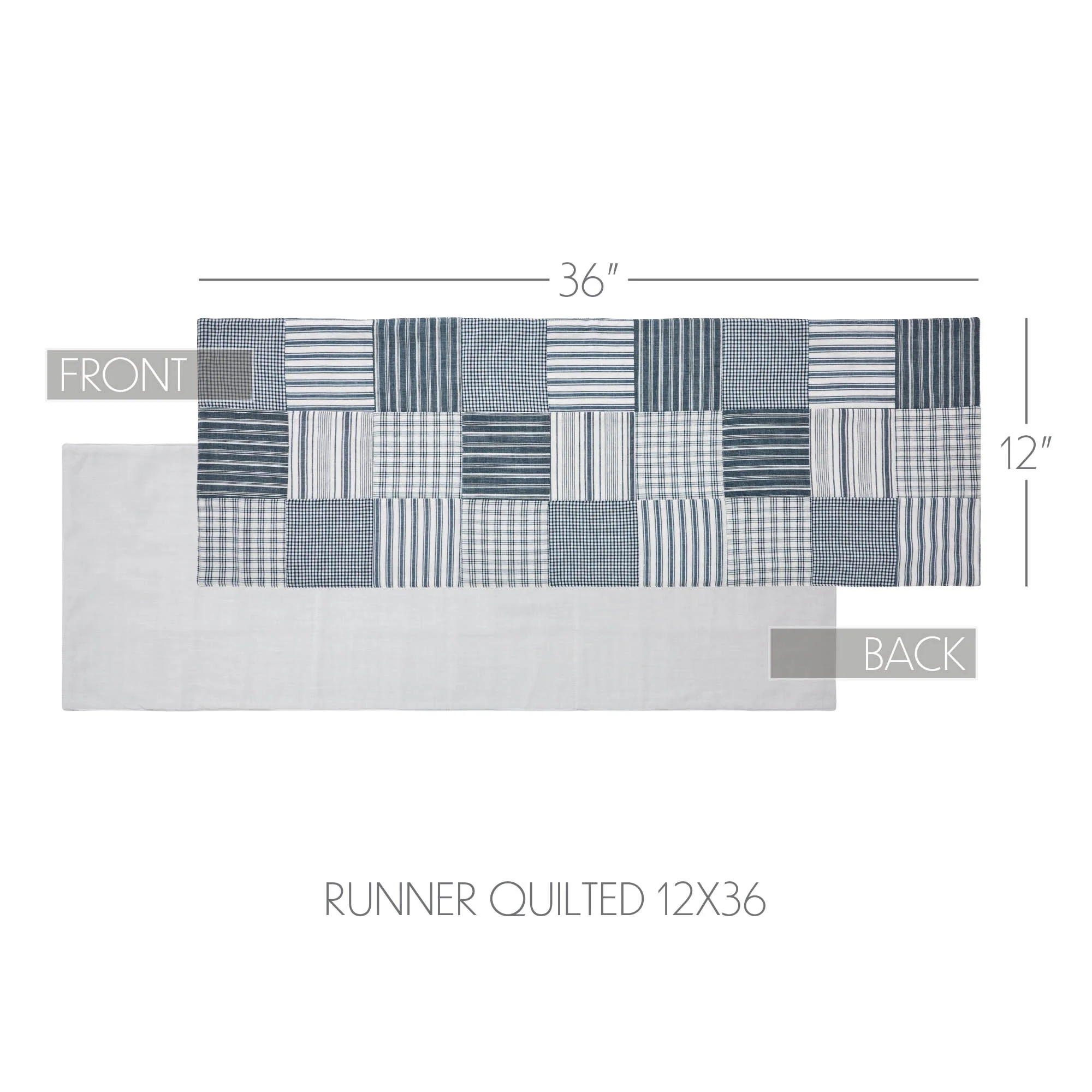 Farmstead Blue Quilted Table Runners - Image 5