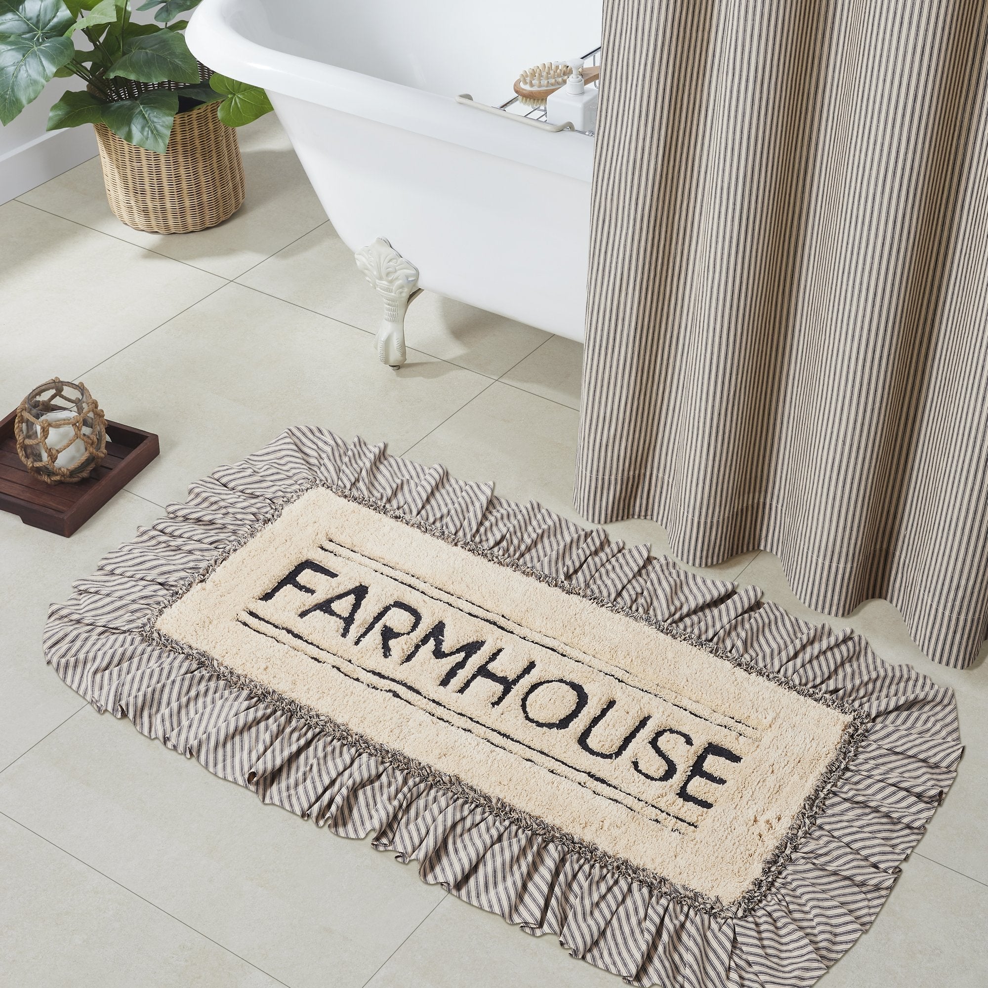 Farmstead Charcoal Bath Mat