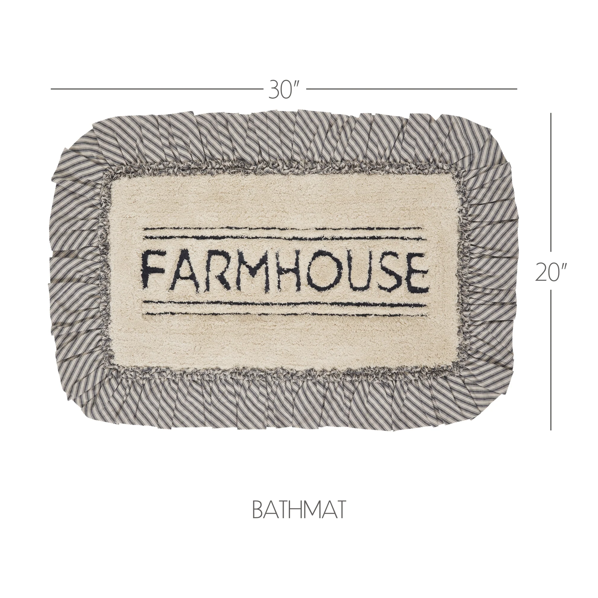 Farmstead Charcoal Bath Mat - Image 7