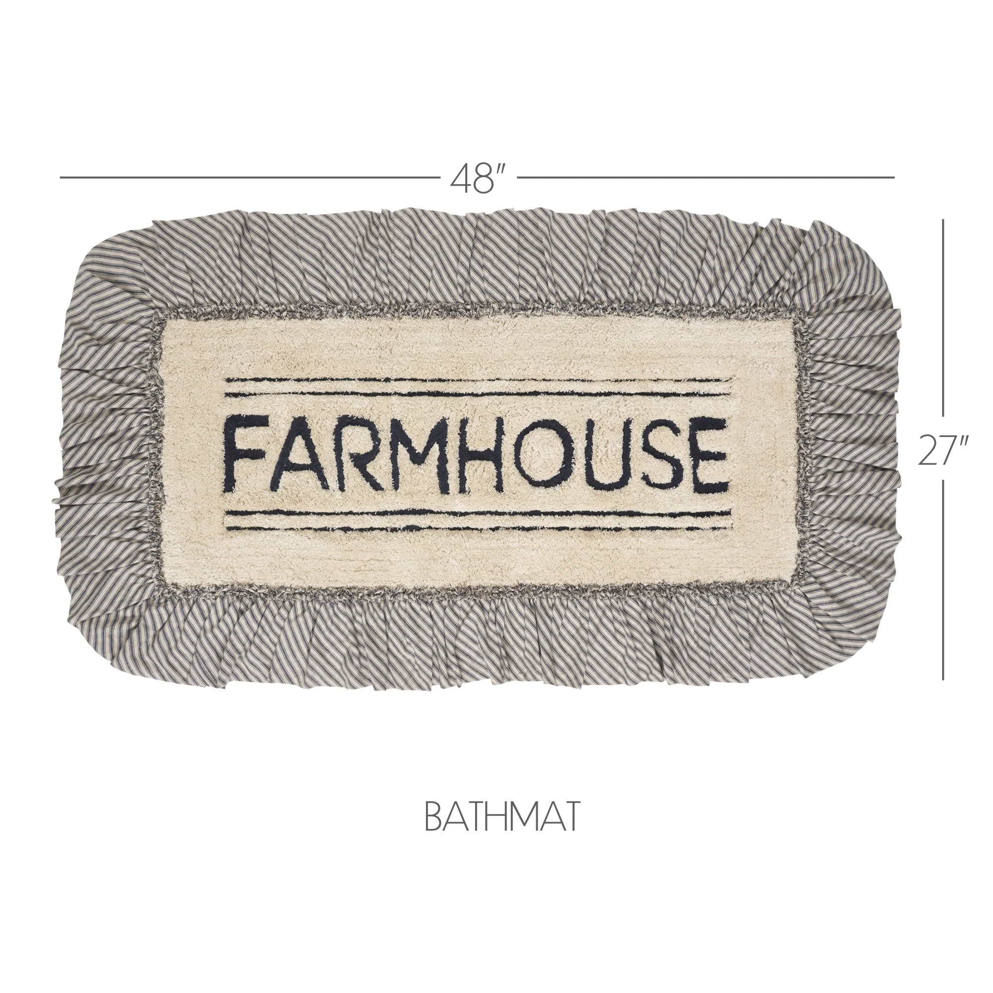 Farmstead Charcoal Bath Mat - Image 8