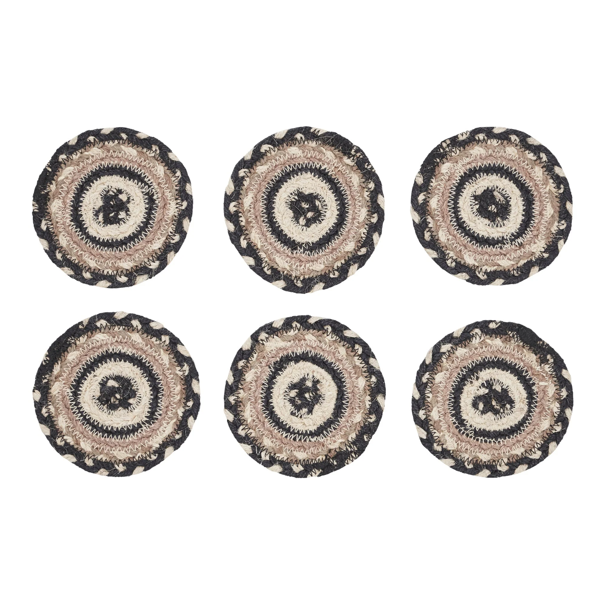Farmstead Charcoal Braided Coasters - Image 3