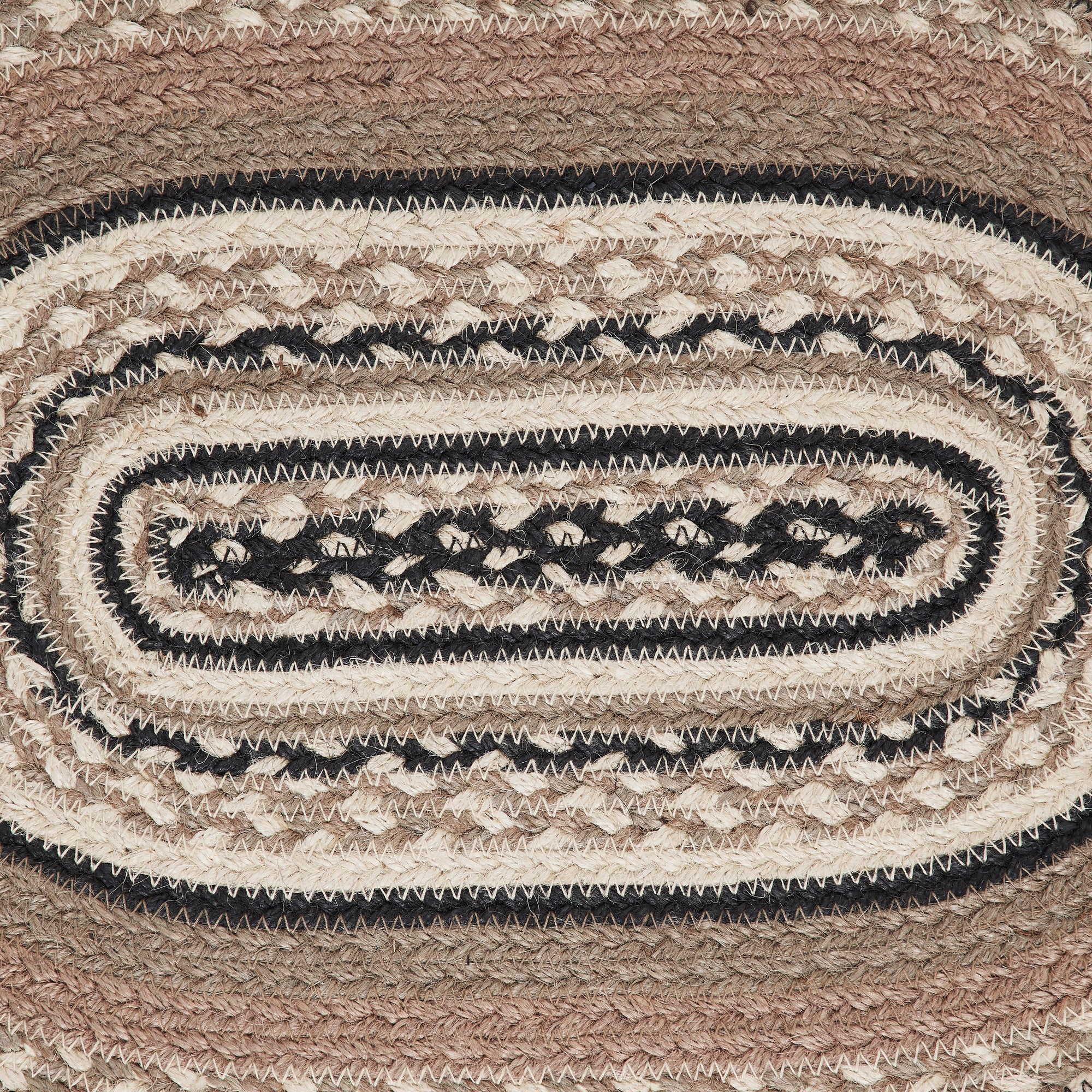 Farmstead Charcoal Oval Braided Placemat - Image 3